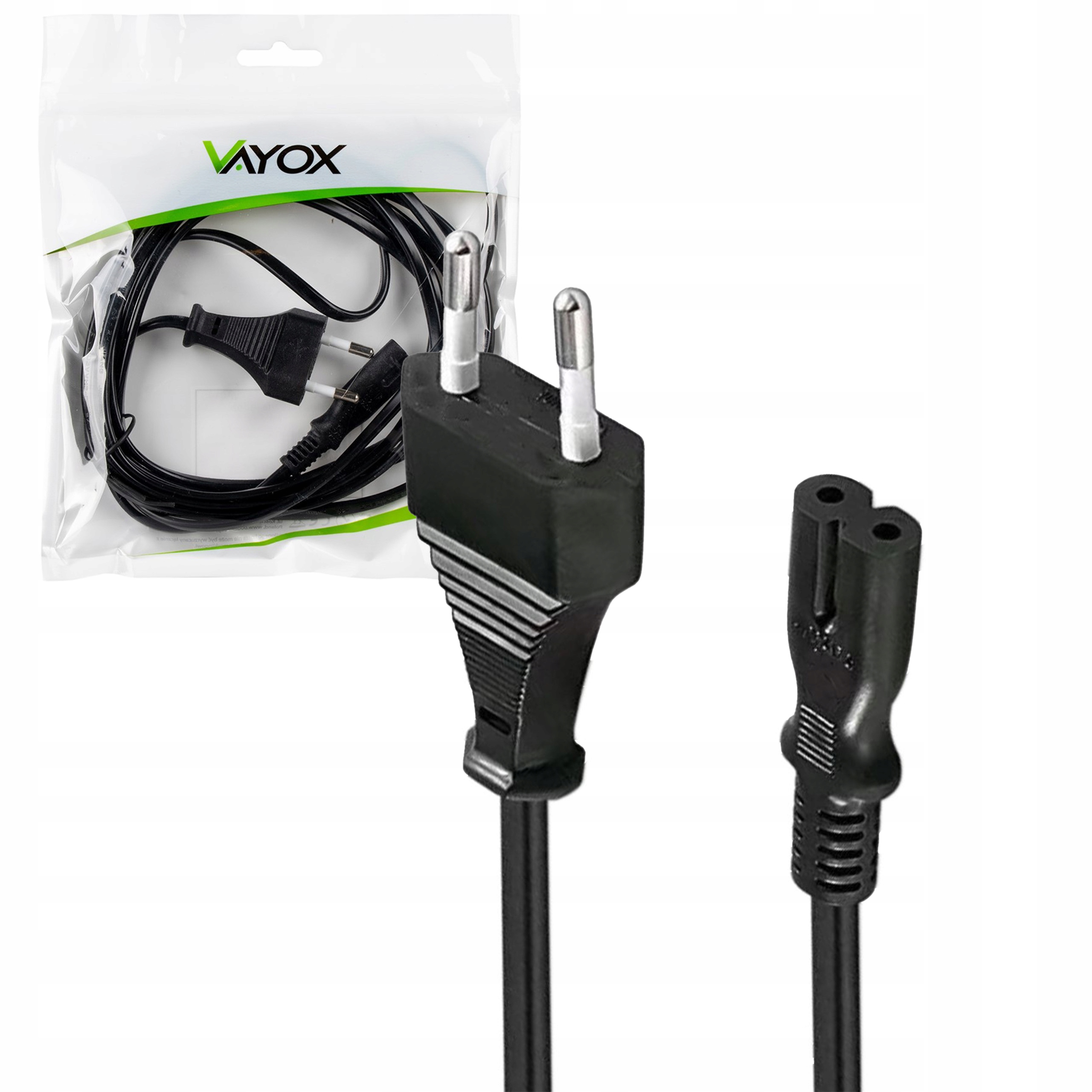 KABEL ZASILAJĄCY DO TELEWIZORA DRUKARKI RADIA MAGNETOFONU ÓSEMKA 2 PIN 3M