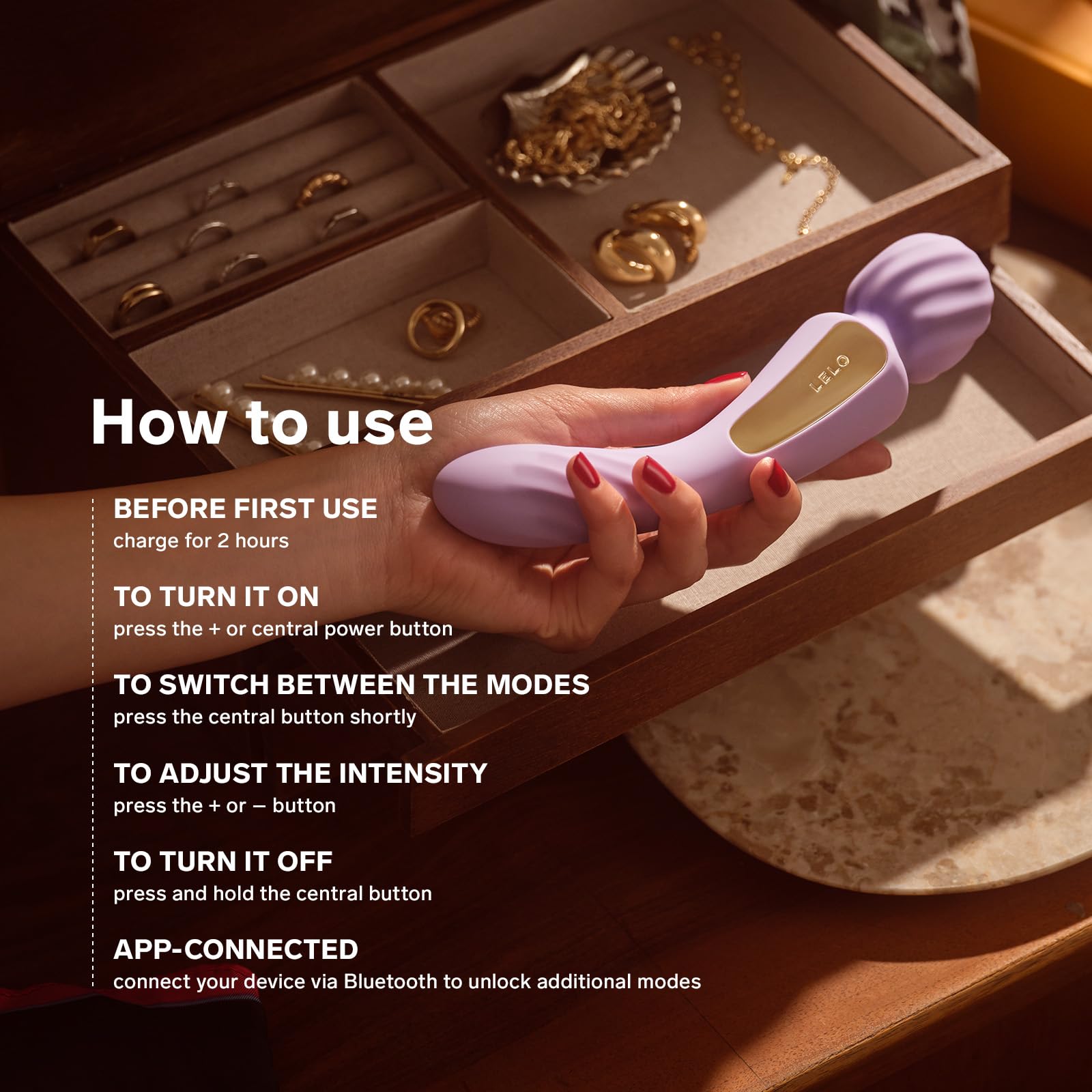 LELO SWITCH Masażer Dla Kobiet Z Bluetooth 12 Ustawień Wibracji Aqua — miniatura 6