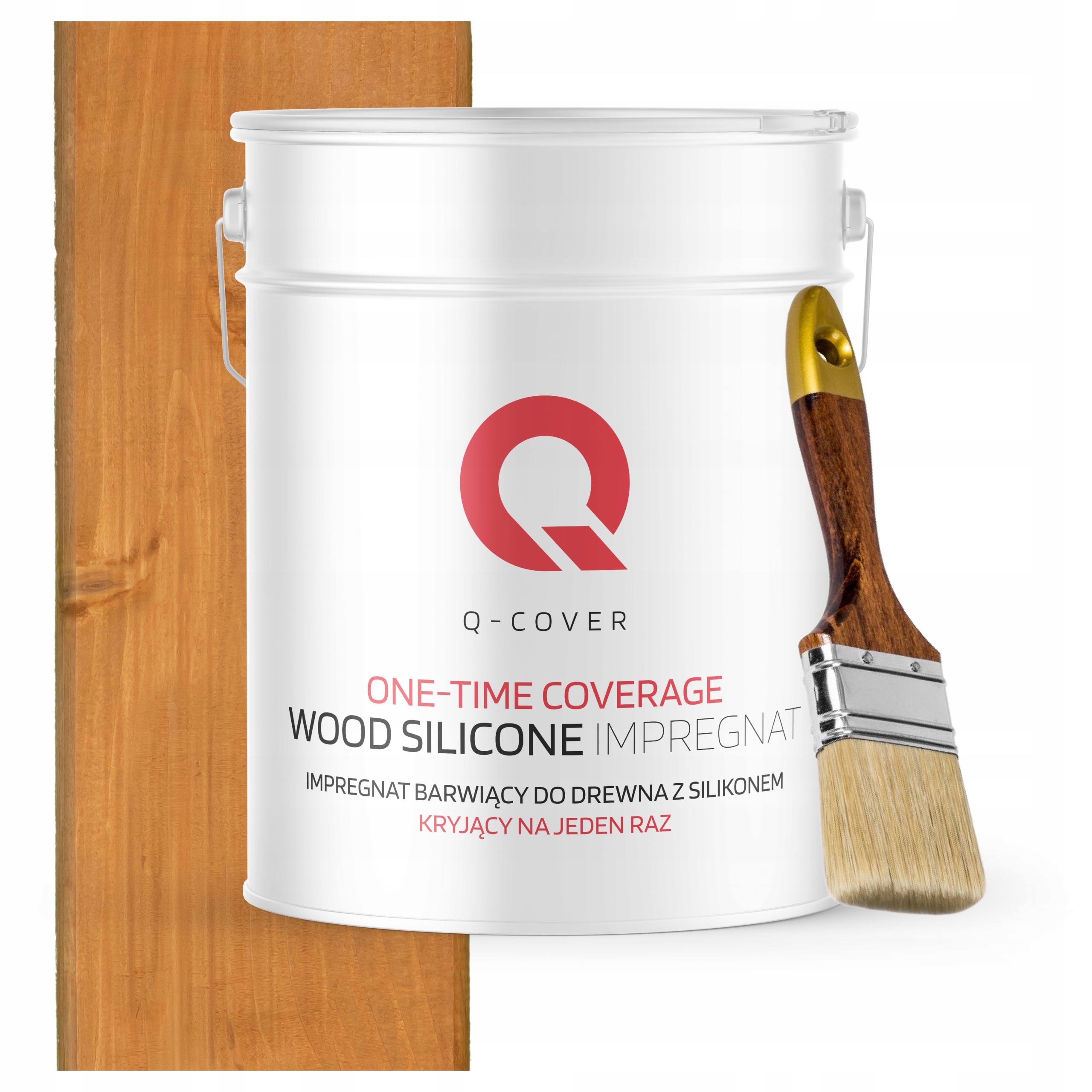 Barva Impregnát na dřevo Trvalá ochrana a barva v jednom 10L Dub Štětec