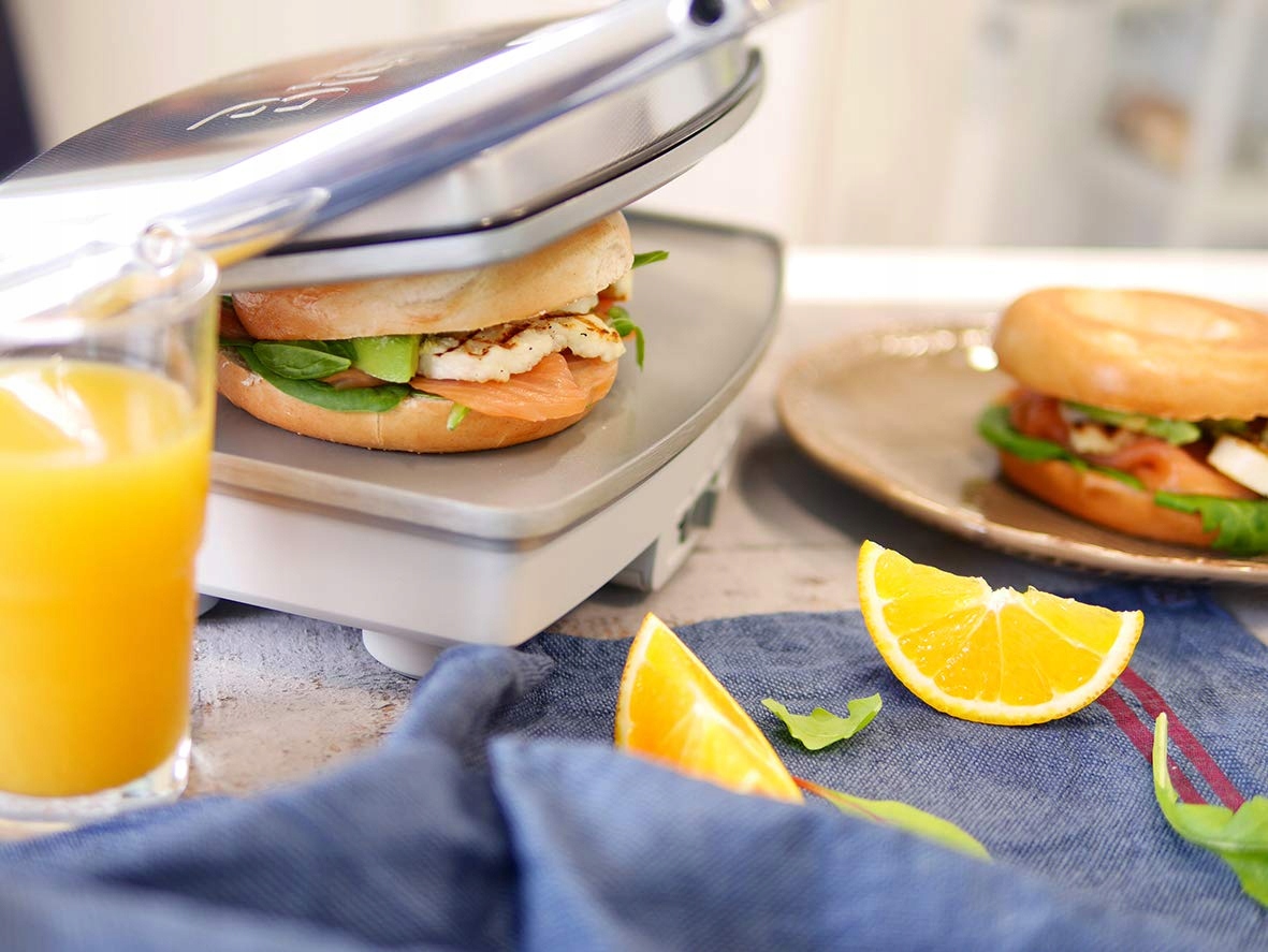 BREVILLE DuraCeramic Opiekacz Do Kanapek Panini Stal Nierdzewna 2 Sztuki — miniatura 3