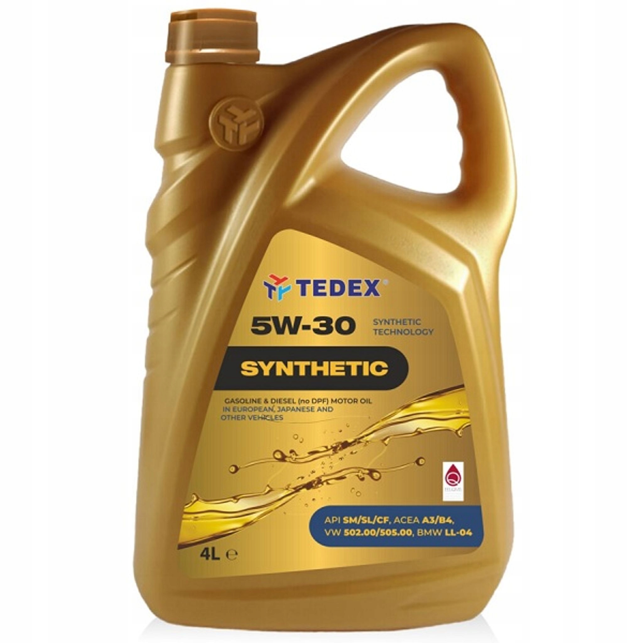 5W30 A3/B4 4/TDX Olej 5W-30 Tedex Synthetic Motor Oil 4L Tedex