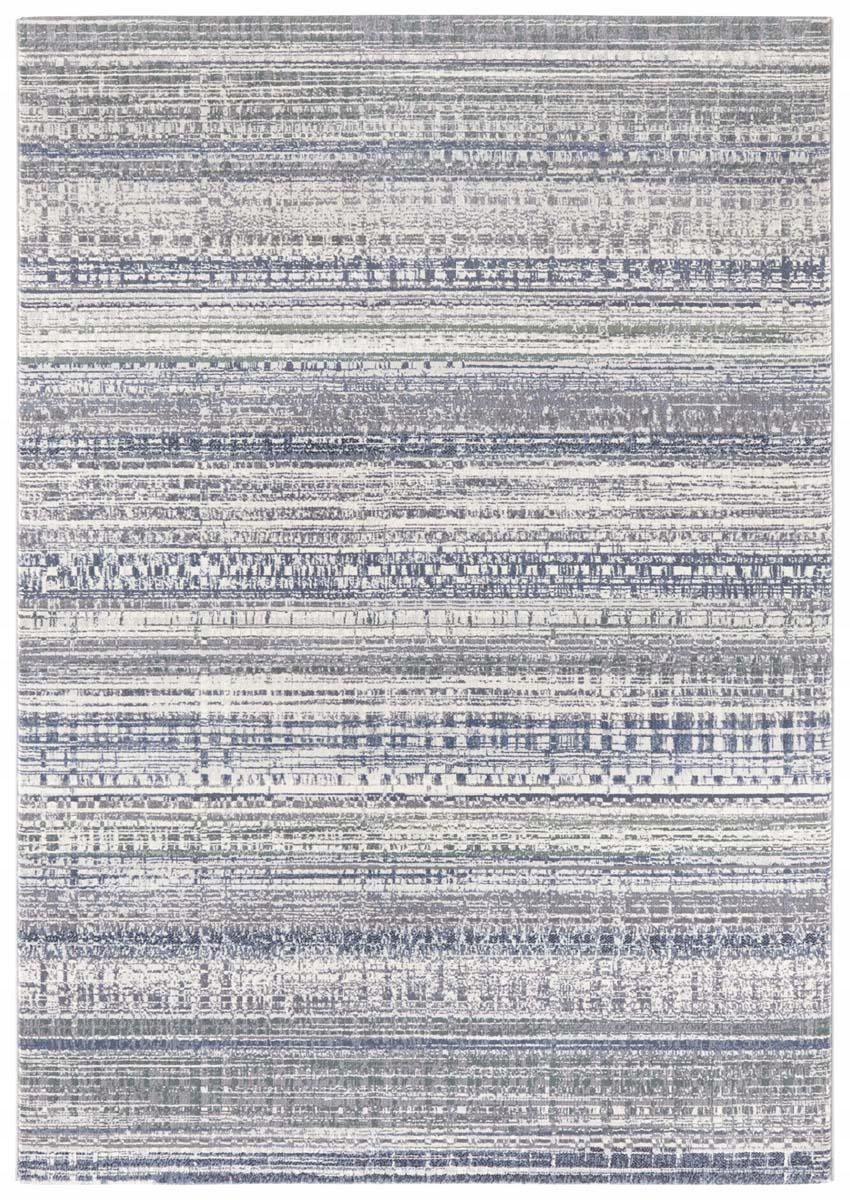 Modrošedý koberec do obývacího pokoje, měkký vlas, Elle Decor 120 x 170 cm