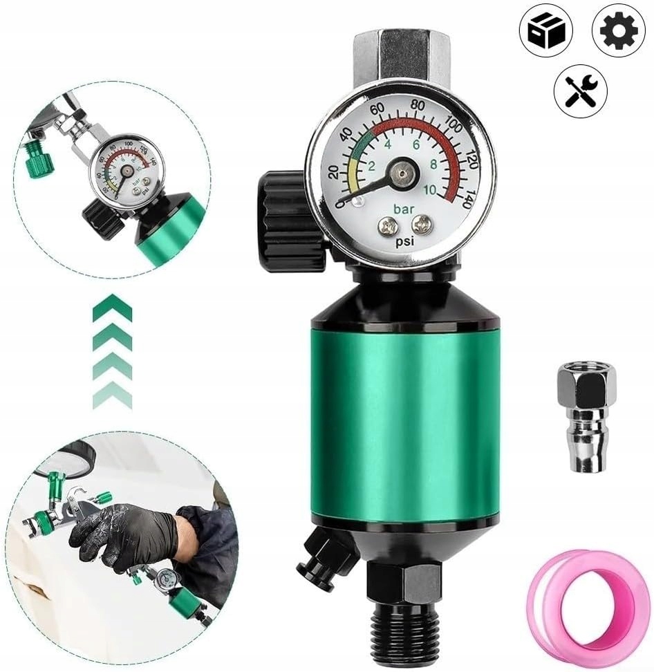 Reduktor Tlaku Vzduchu S Hliníkovým Tělem A Filtrem 1/4