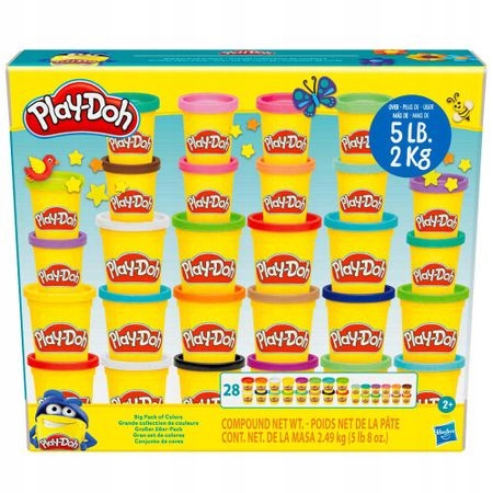 Play Doh Ciastolina F2831 XXL 28 Tub 2,5kg Ogromny zestaw masa