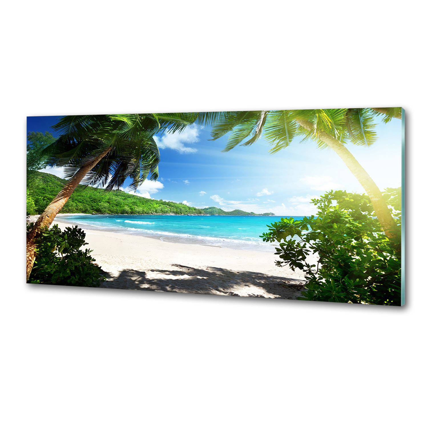 Panel do kuchyne Seychely pláž 125x50 cm Lepidlo