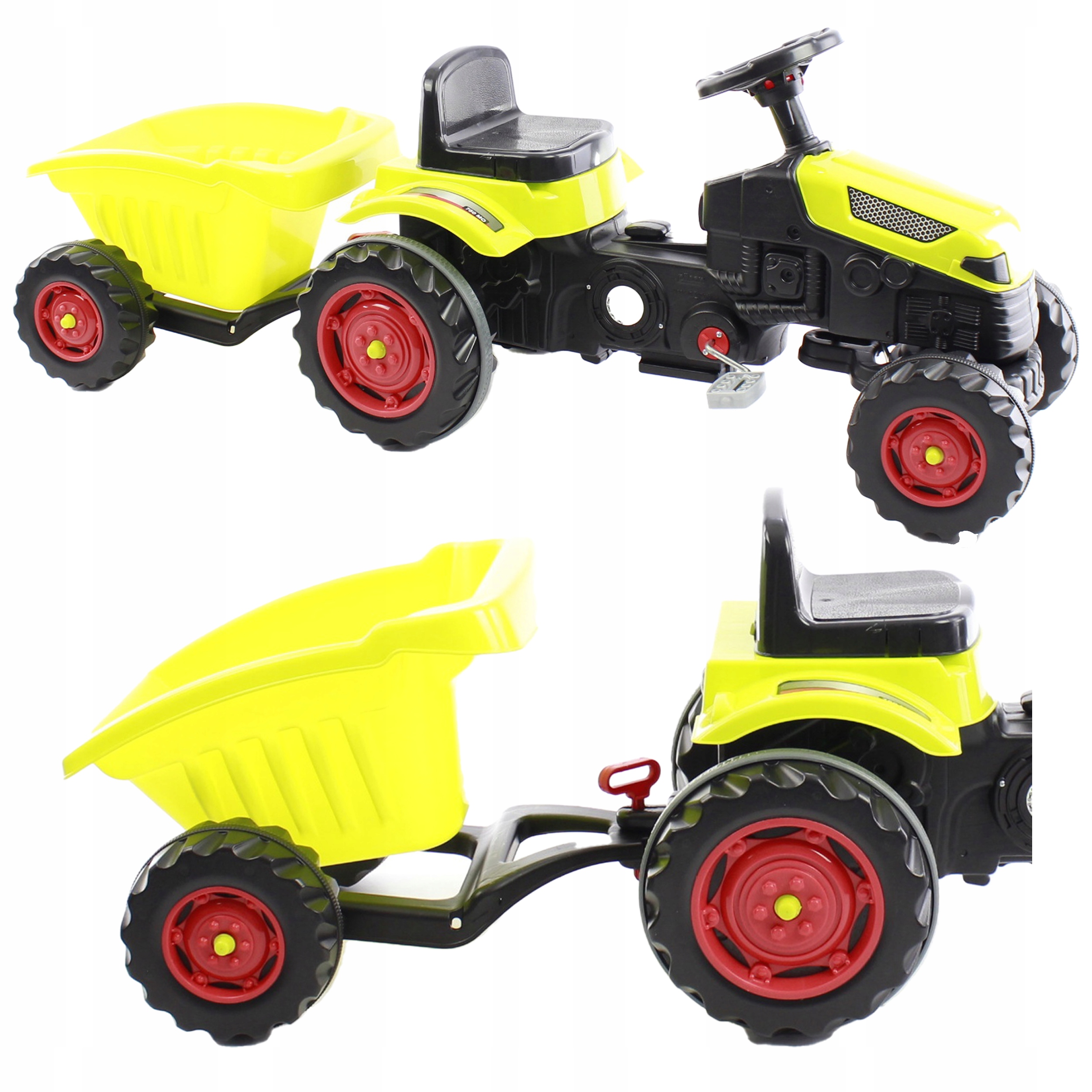 

Traktor na pedały z Przyczepą napęd łańcuch 50kg
