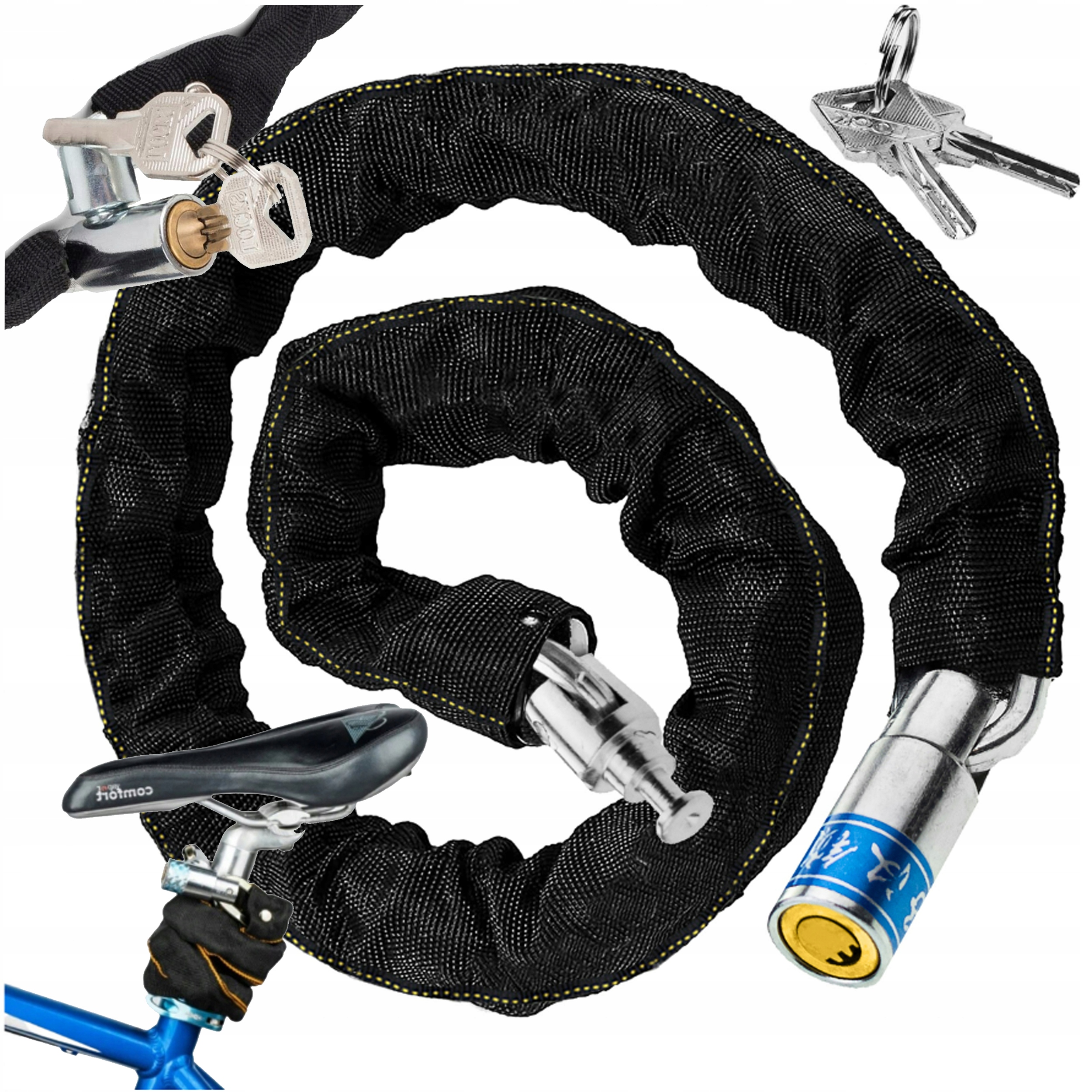 

Zapięcie Do Roweru Motoru Blokada Łańcuch Rowerowy