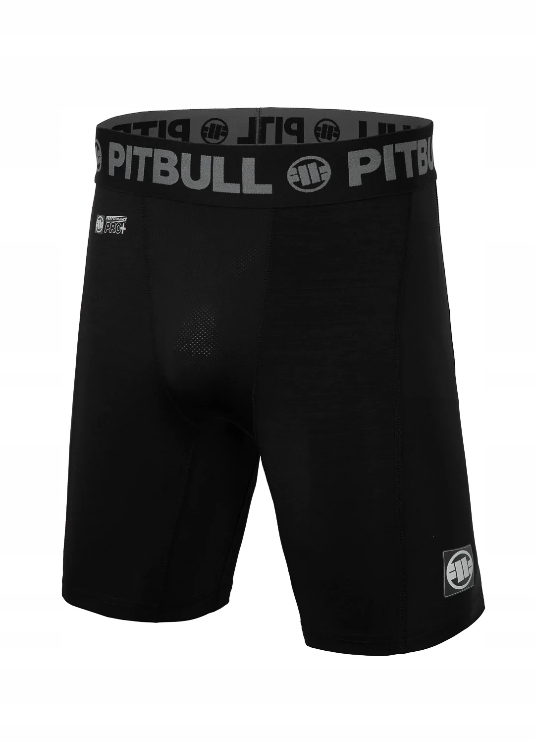 Spodenki Kompresyjne Pitbull New Logo Czarne szybkoschnące r. XL