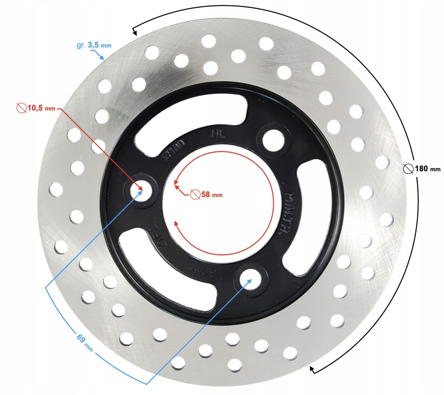 Tarcza hamulcowa przód i tył E-MAX ONE/E-max lit-ion Producent WZMOTO