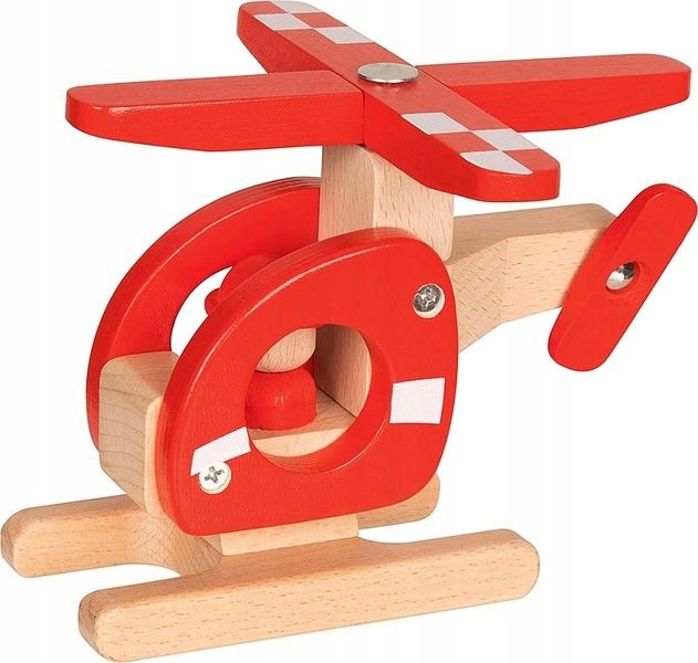 

Drewniany helikopter czerwony Orlan Goki