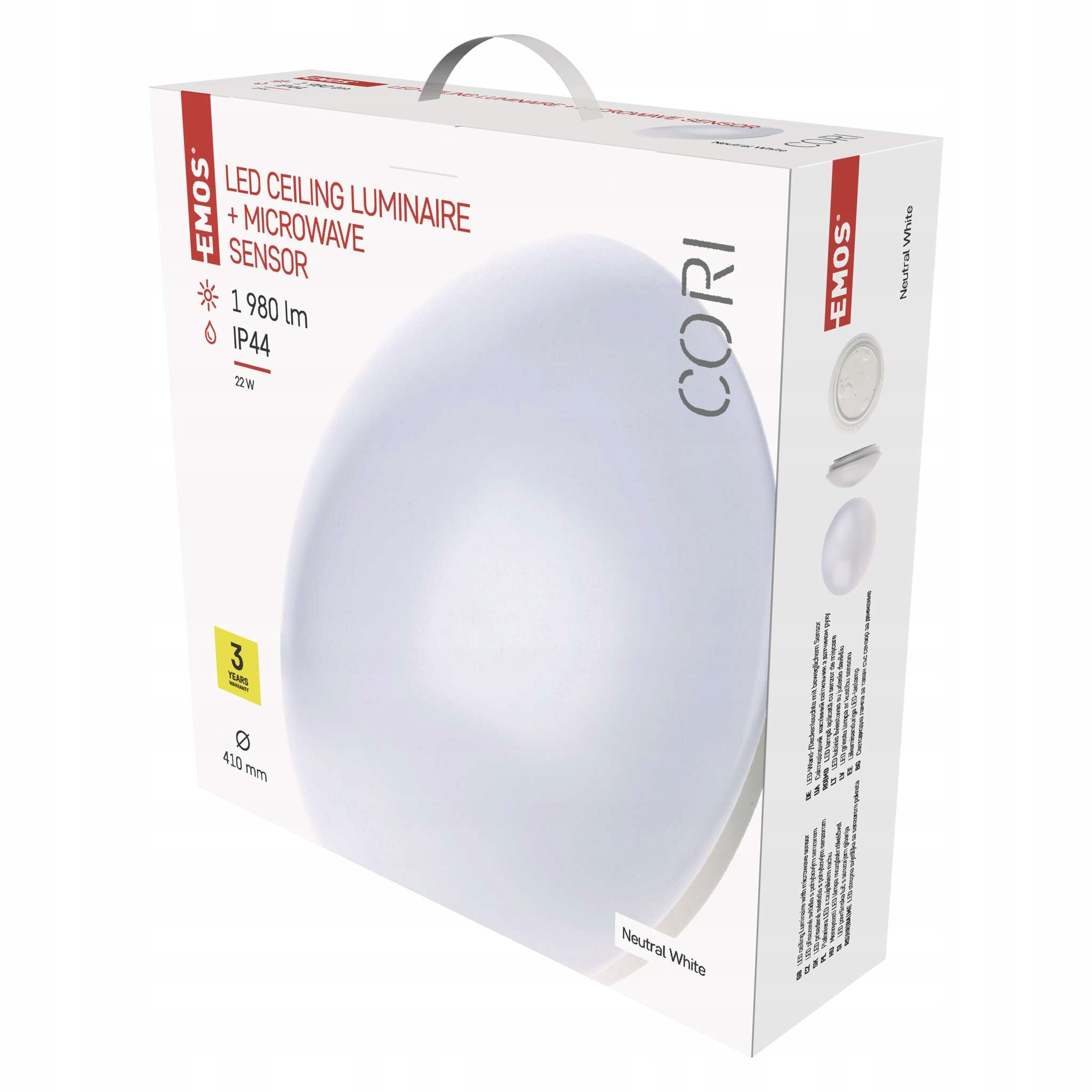 Emos Cori Led svítidlo 41 cm 22 W IP44 s čidlem, neutrální bílá