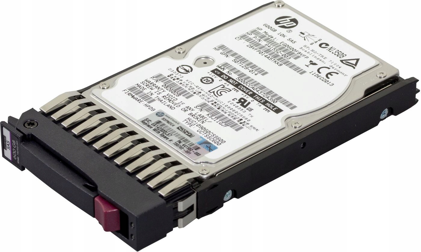 Hewlett Packard Enterprise 600 Gb Hdd 10 000 ot./min Sas 2,5 palca