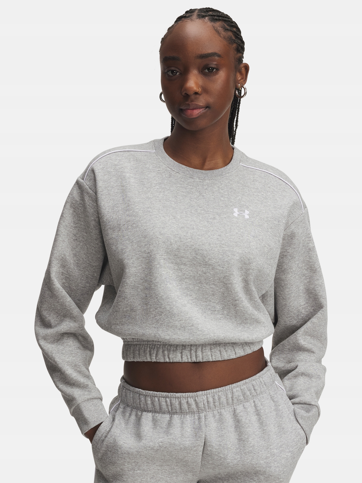 Under Armour Dámská mikina Under Armour Ua Rival Fleece Piped Crew-GRY