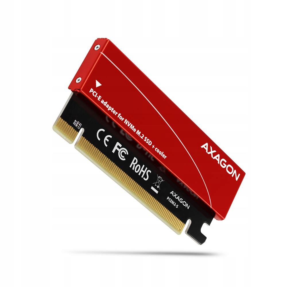Adapter wewnętrzny Axagon PCEM2-S PCIe x16 do 1x Ssd M.2 NVMe M-key slot do