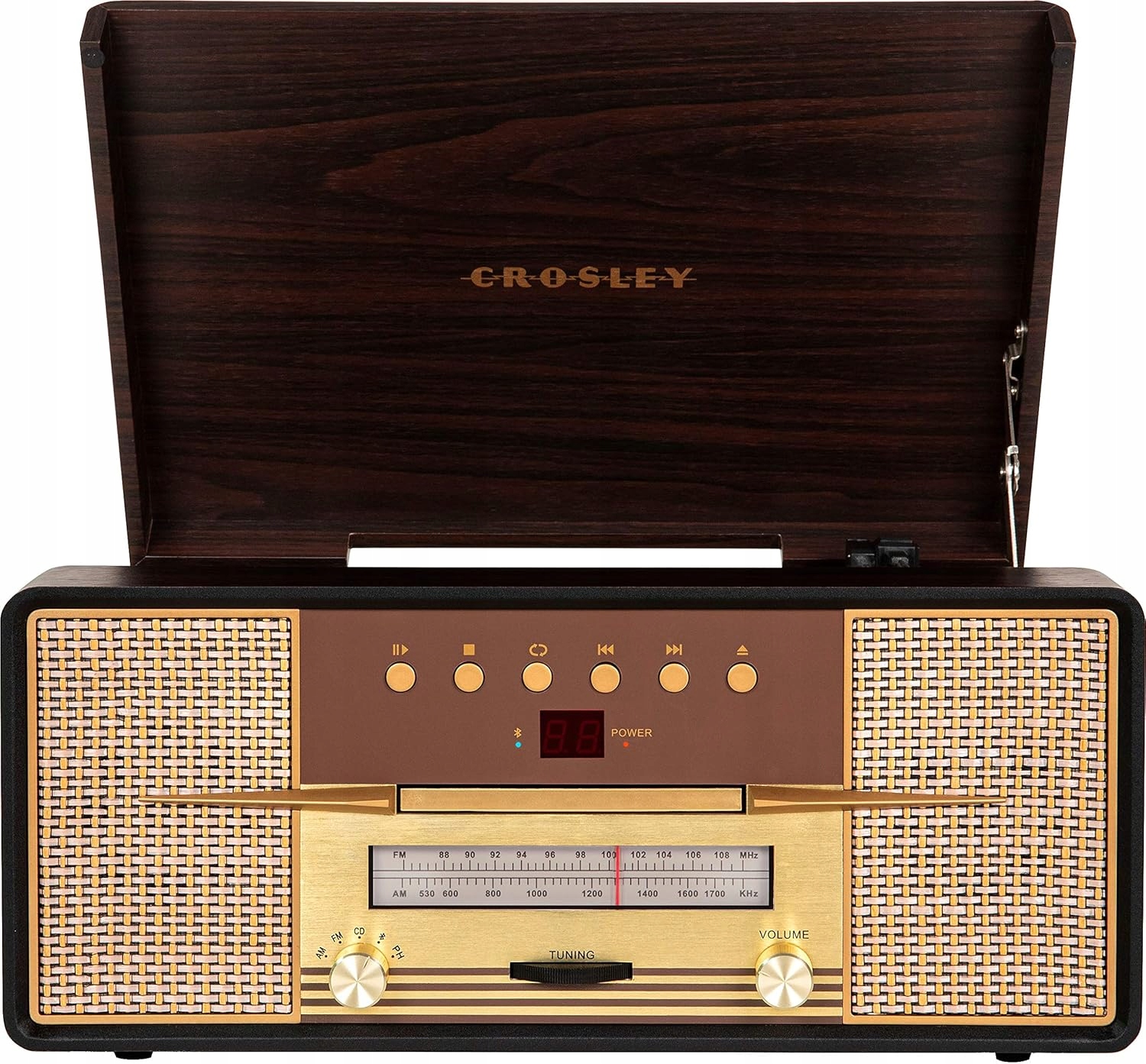 Vinylový gramofon Crosley Rhapsody Mahogany