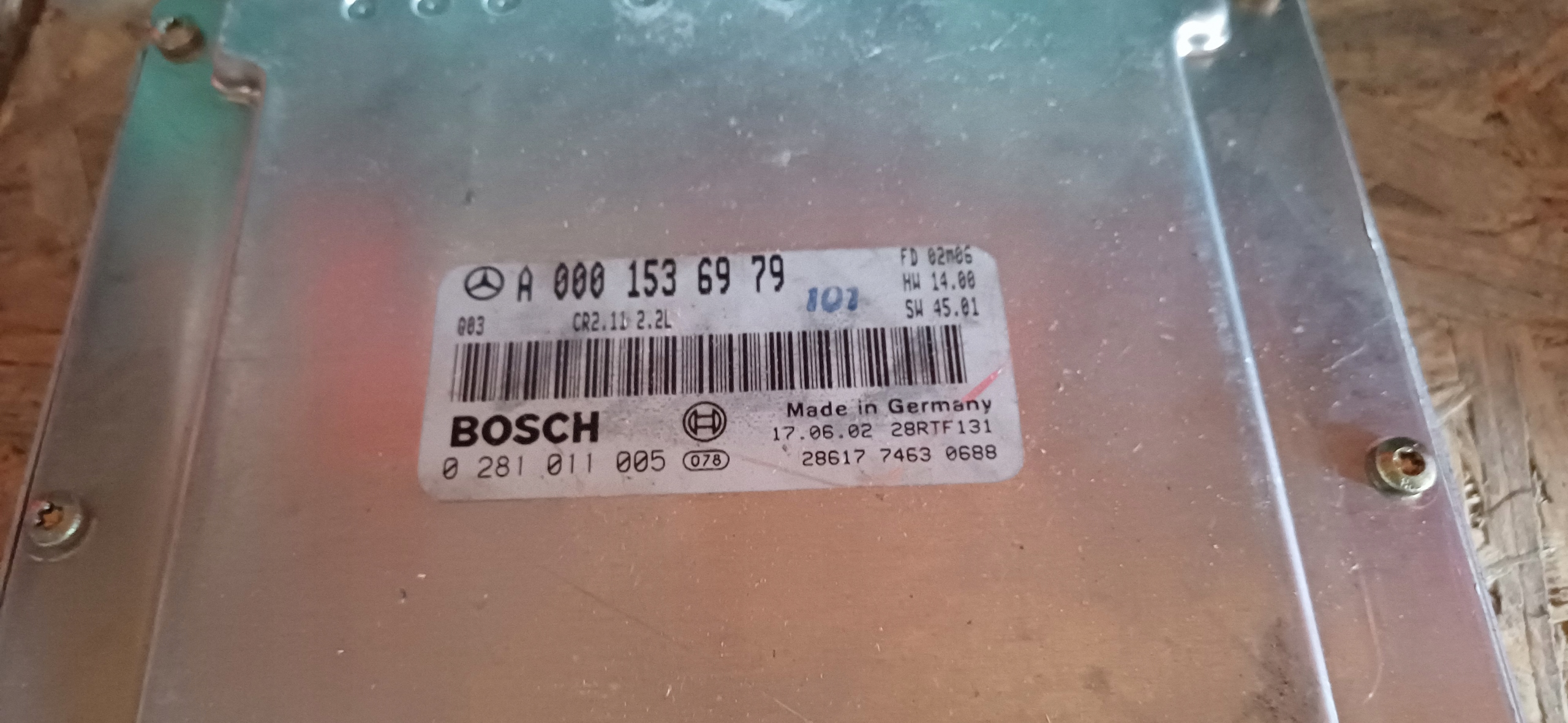 MERCEDES W203 2.2 CDI KOMPUTER STEROWNIK A0001536979 Typ samochodu Samochody osobowe