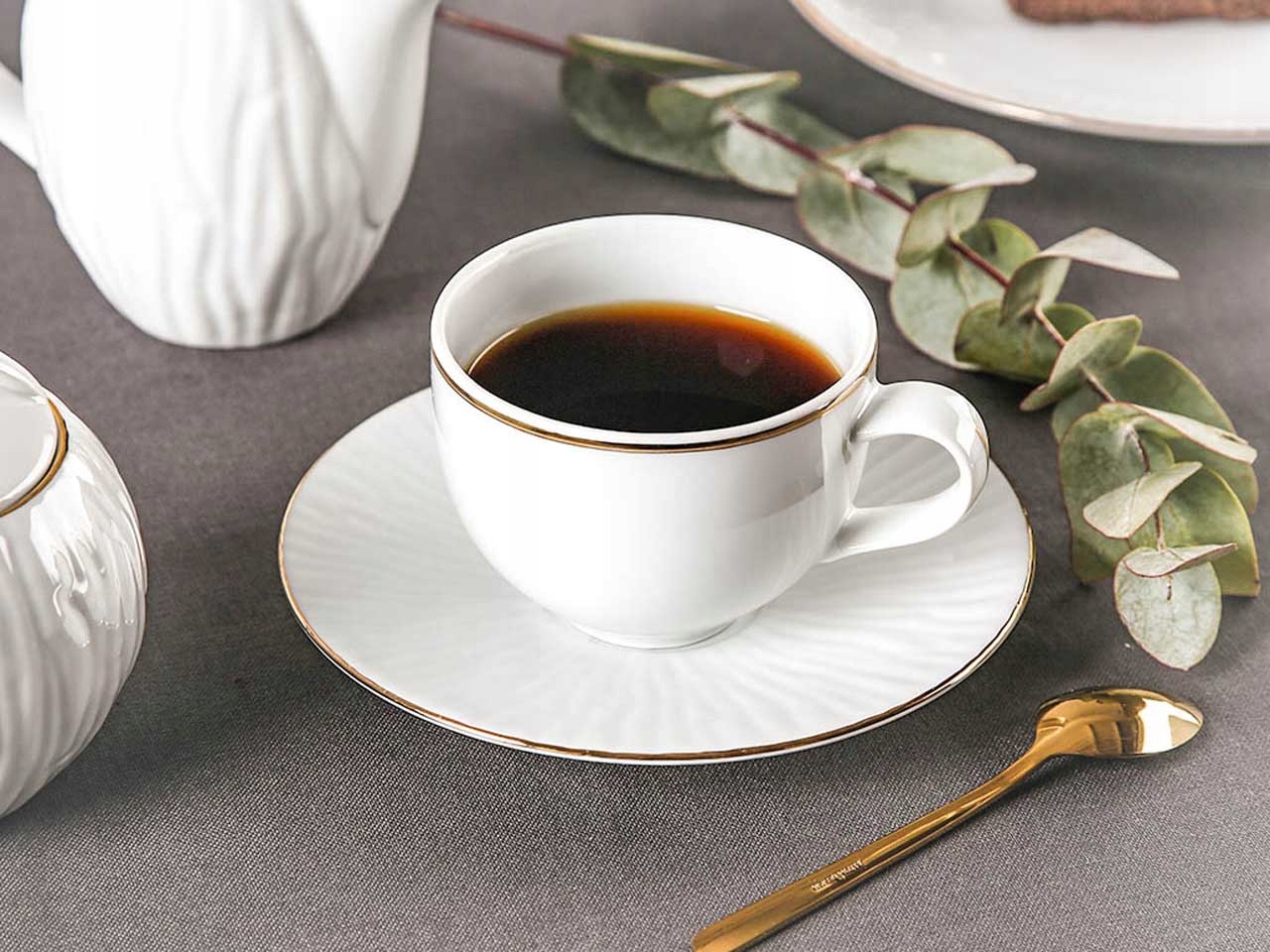 Filiżanka do kawy porcelana MariaPaula Natura Złota Linia 250 ml EAN (GTIN) 5907508124397