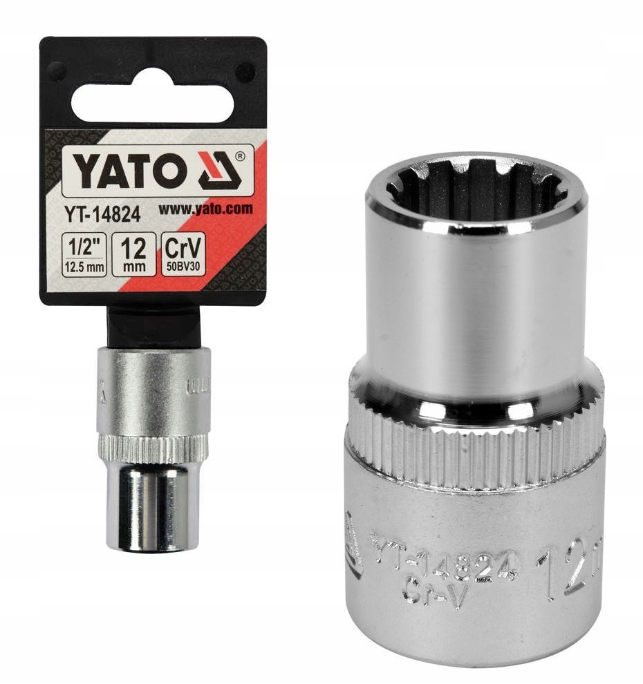 

Nasadka Spline 1/2'' 12mm 38mm Yato YT-14824