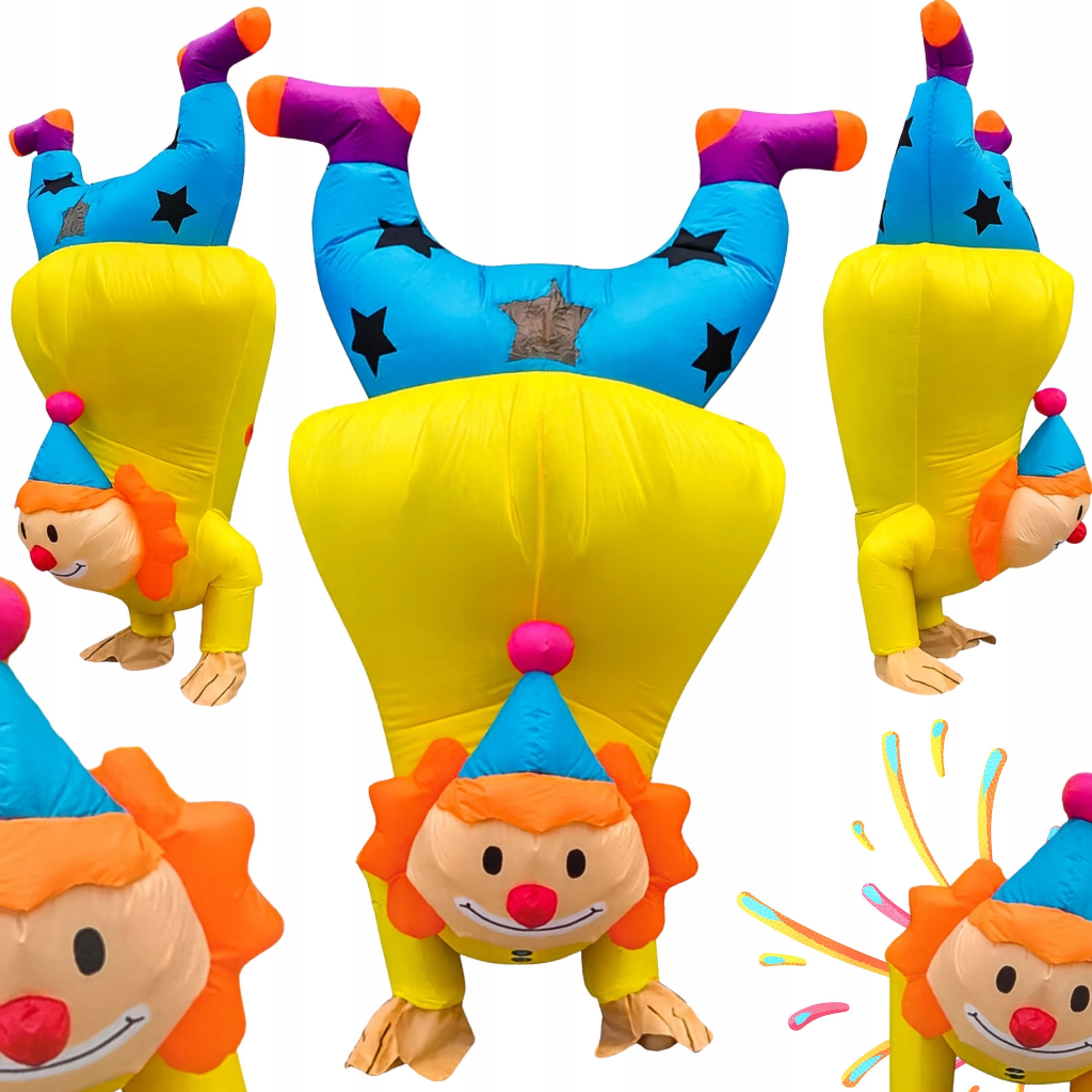 Nafukovací Kostým Klaun Šašek Pro Zábavu Cirkus Na Halloween Párty