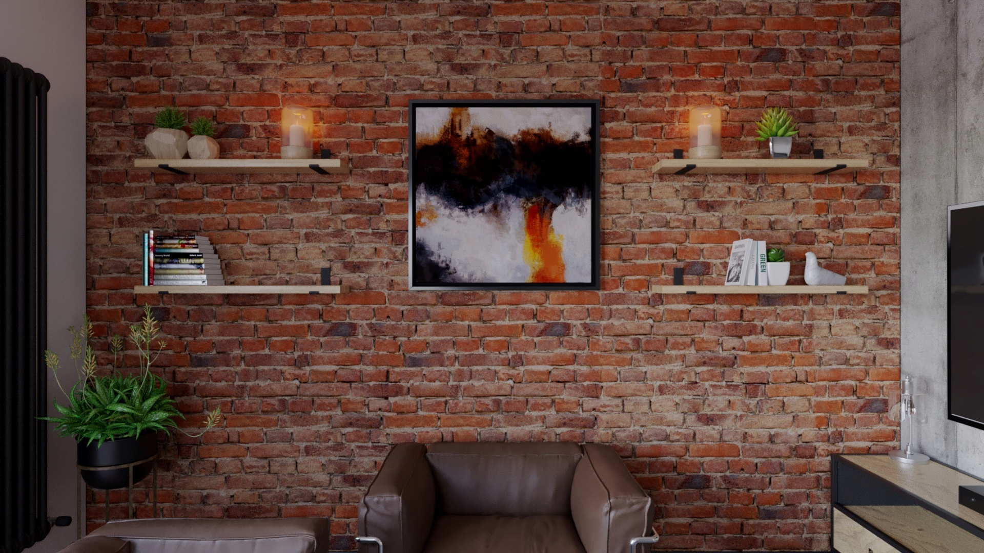 Półka Ścienna Wisząca Loft Dąb Natural 40cm Drewno Szerokość mebla 40 cm