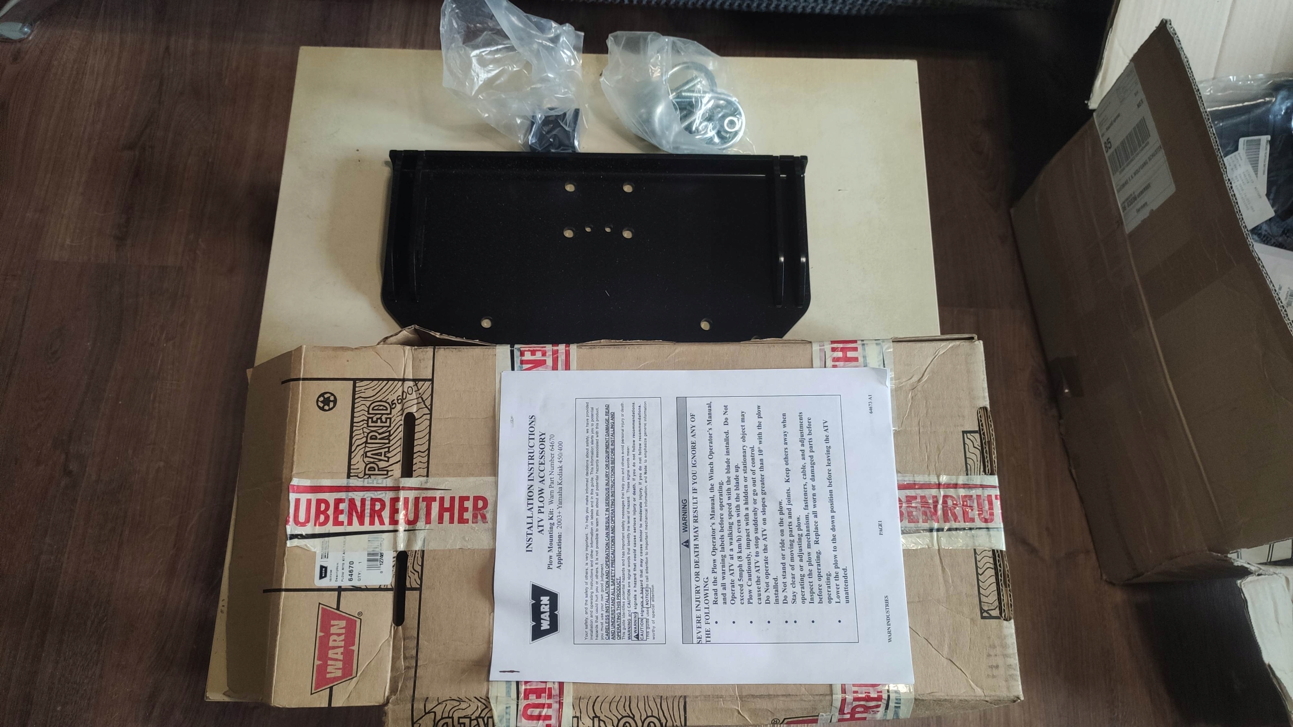 EU GRIZZLI ЦЕНТРАЛЬНИЙ КОМПЛЕКТ ДЛЯ УСТАНОВКИ ПЛУГА