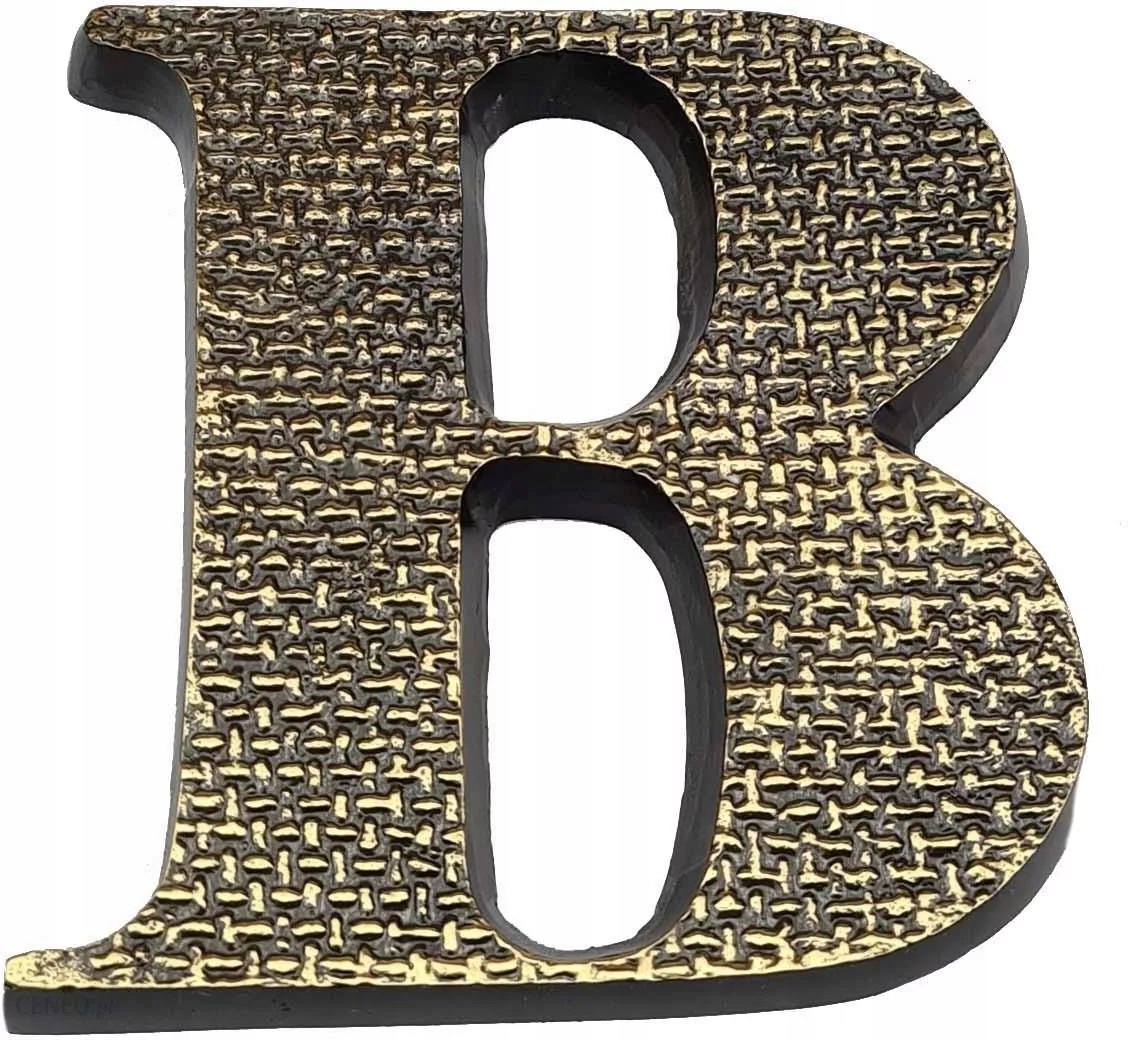 Litera MOSIĘŻNA na dom "B" 10cm PATYNA