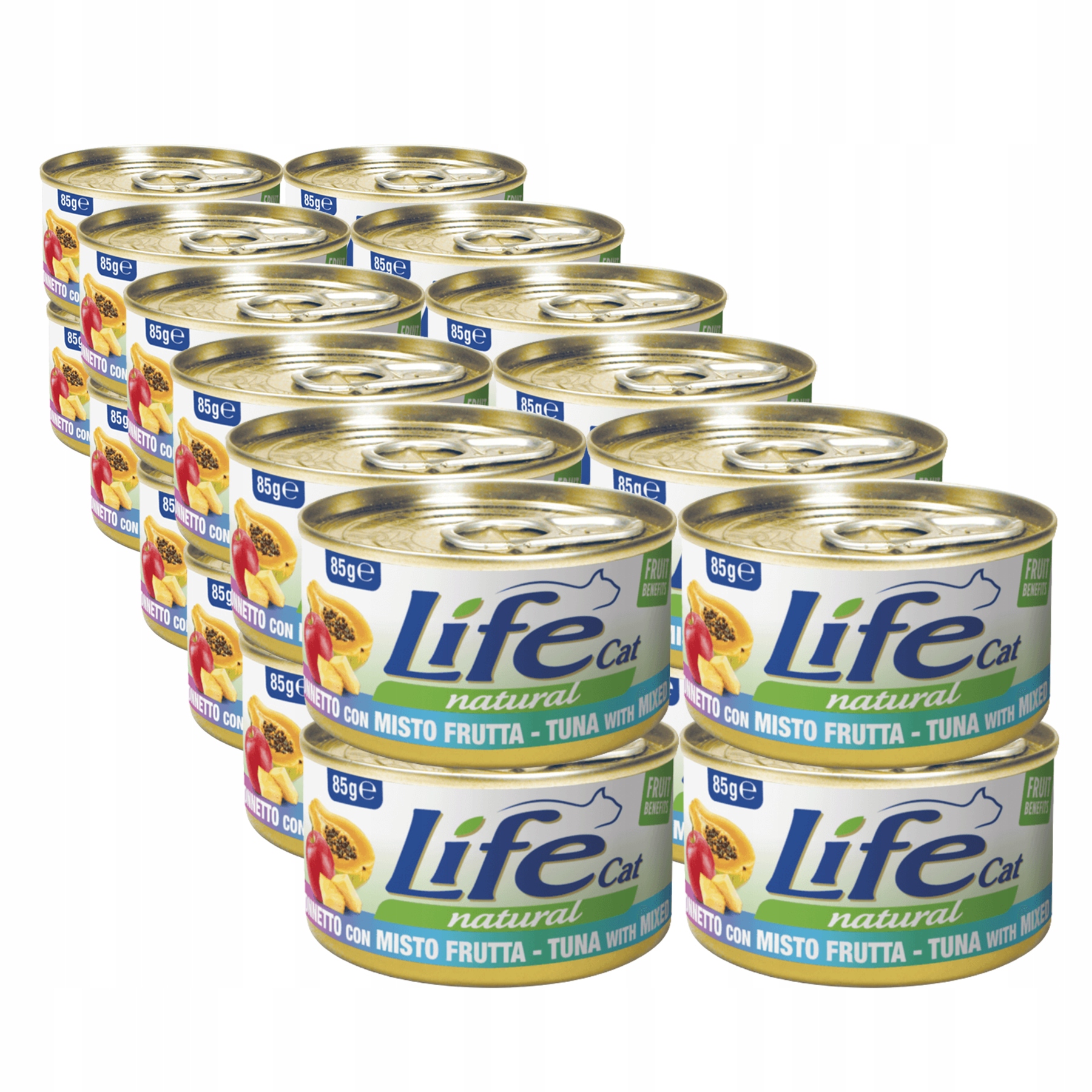 Levně Life Cat Natural Krmivo pro kočky konzerva 24x85 g tuňák mix ovoce