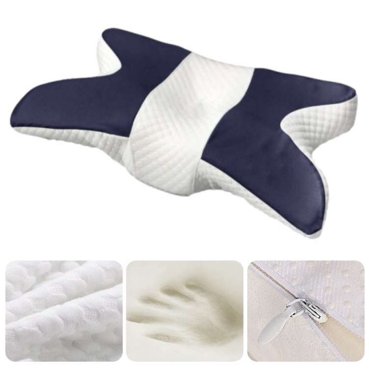 Profilovaný vankúš proti vráskam z pamäťovej peny 55x34x10 Anti-Age