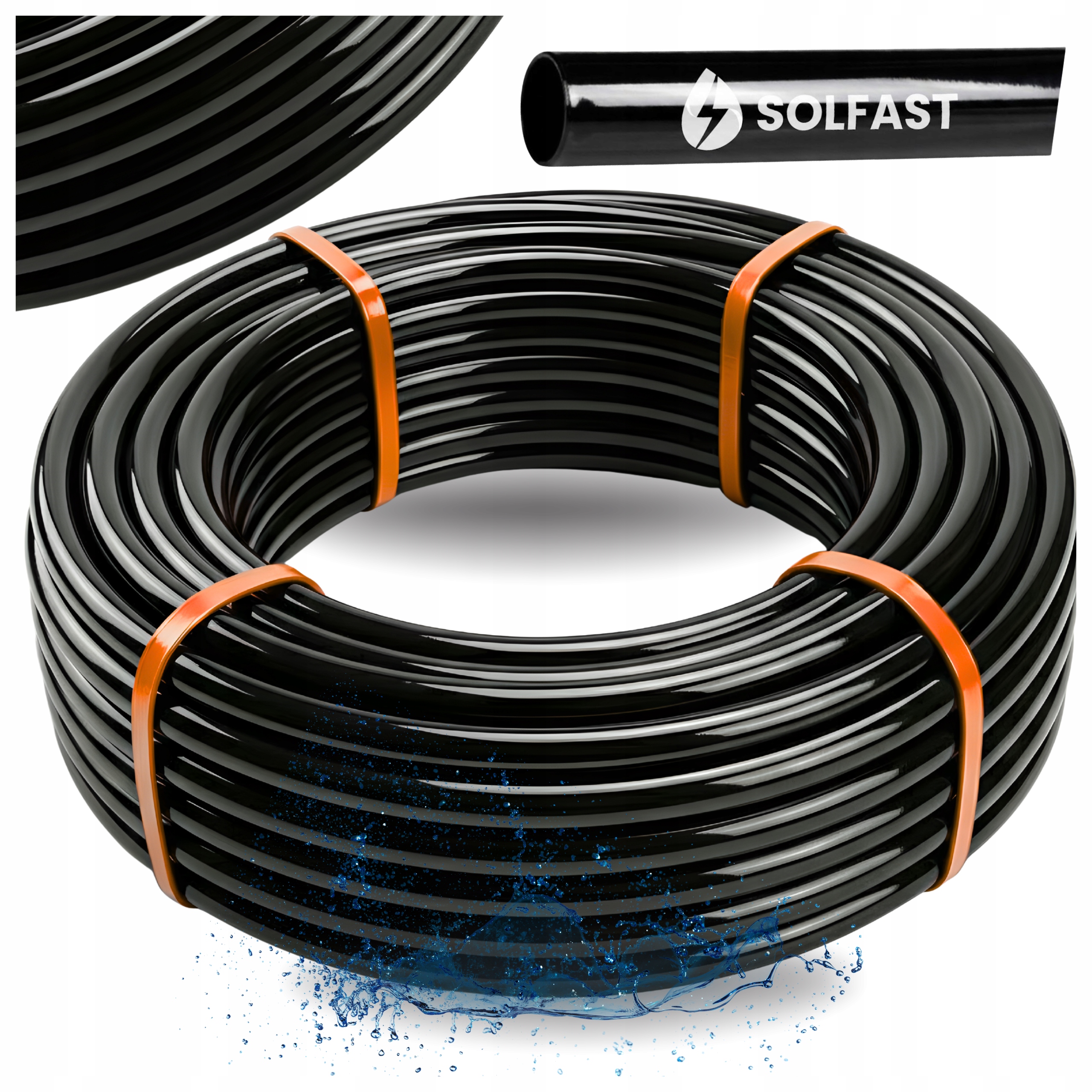 Rura Montażowa Pe fi 25 Wąż bez otworów Przewód 50 m System Nawadniania Wąż