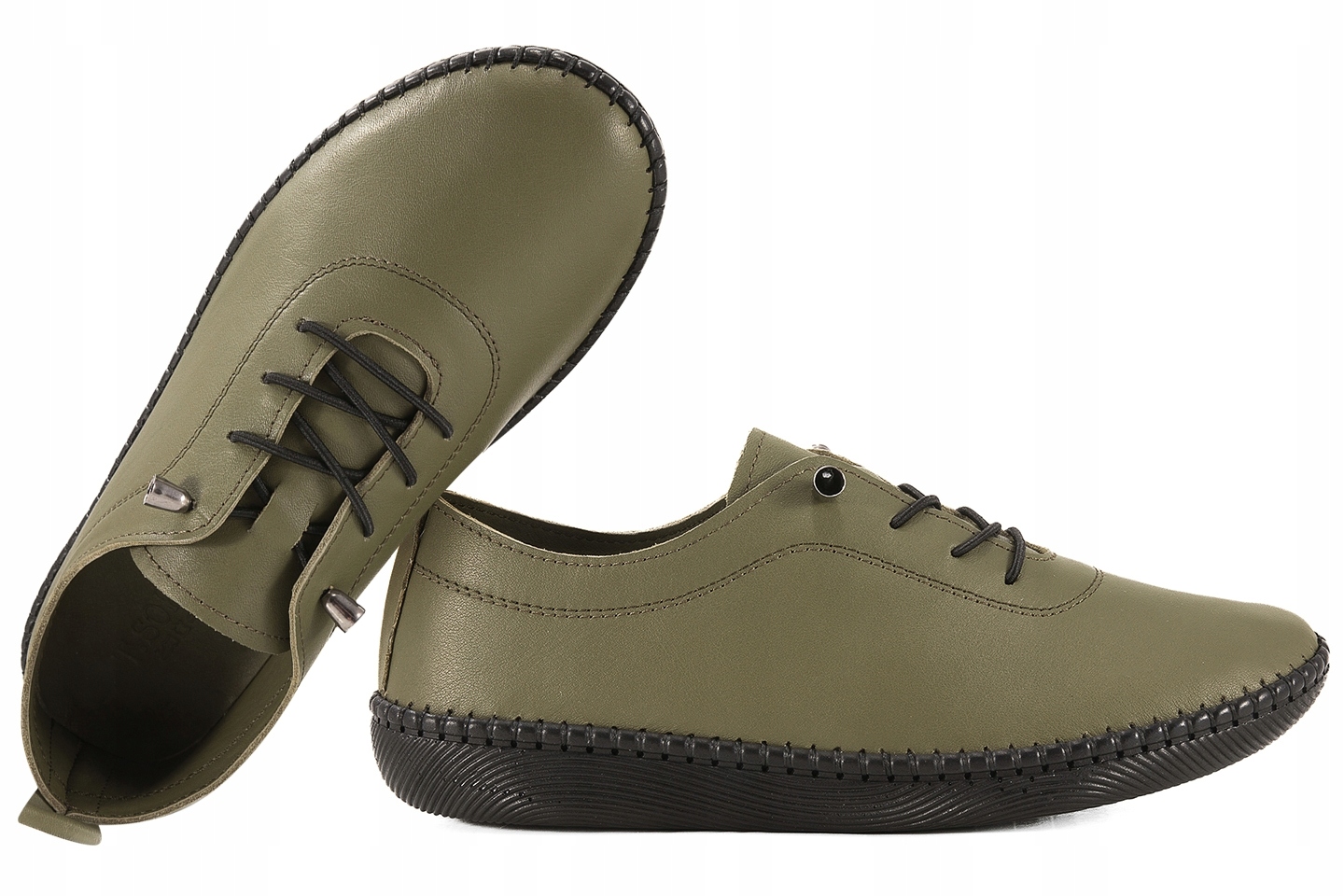 T.sokolski Og 2023 Dámské Kožené Polobotky khaki 36 Khaki