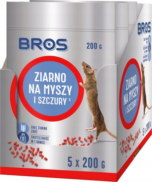 

Ziarno na myszy i szczury Bros 1 kg 5 x 200 g)