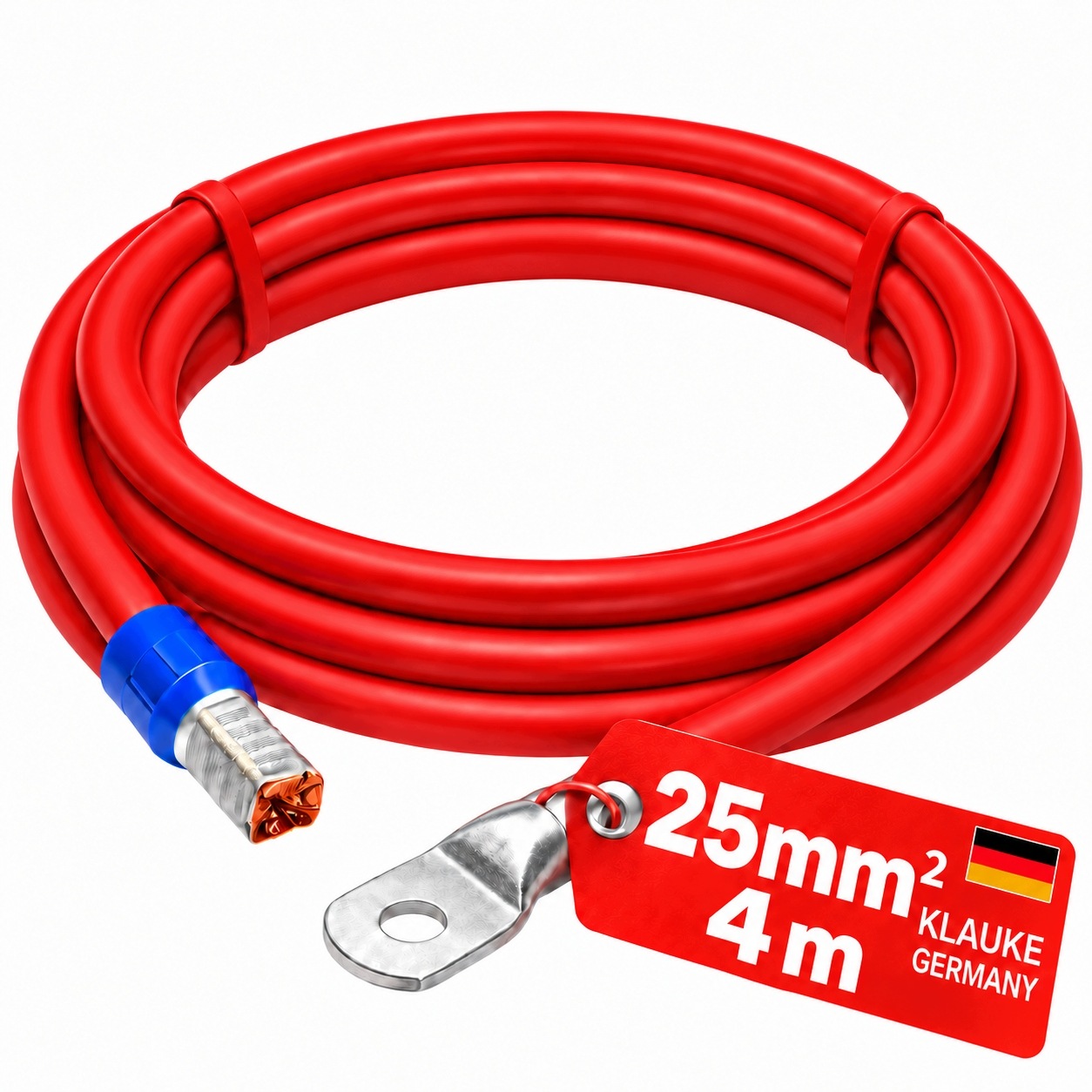 400 cm Kabel pro akumulátor a inventář Lgy 25/8 Germany 25 mm2-4 m