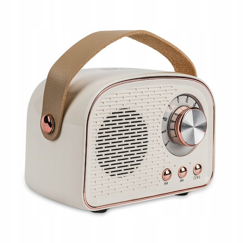 BEZPRZEWODOWY GŁOŚNIK BLUETOOTH USB MP3 AUX BIAŁY RETRO DNA RR1 Radio FM