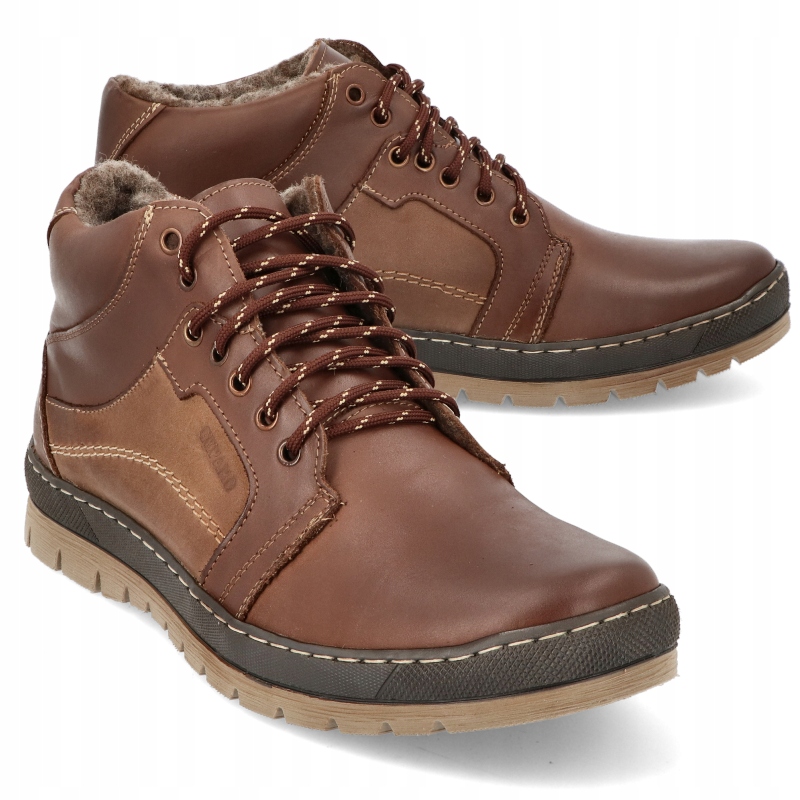 TRZEWIKI PÓŁBUTY ZIMOWE POLSKIE OCIEPLANE SKÓRA 171 CBR R 41 Oryginalne opakowanie producenta pudełko