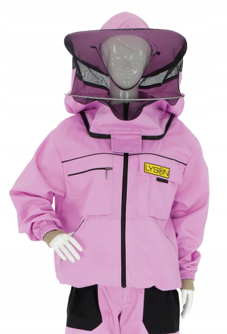 Rozopínateľná včelárska mikina s klobúkom Fialová veľkosť M