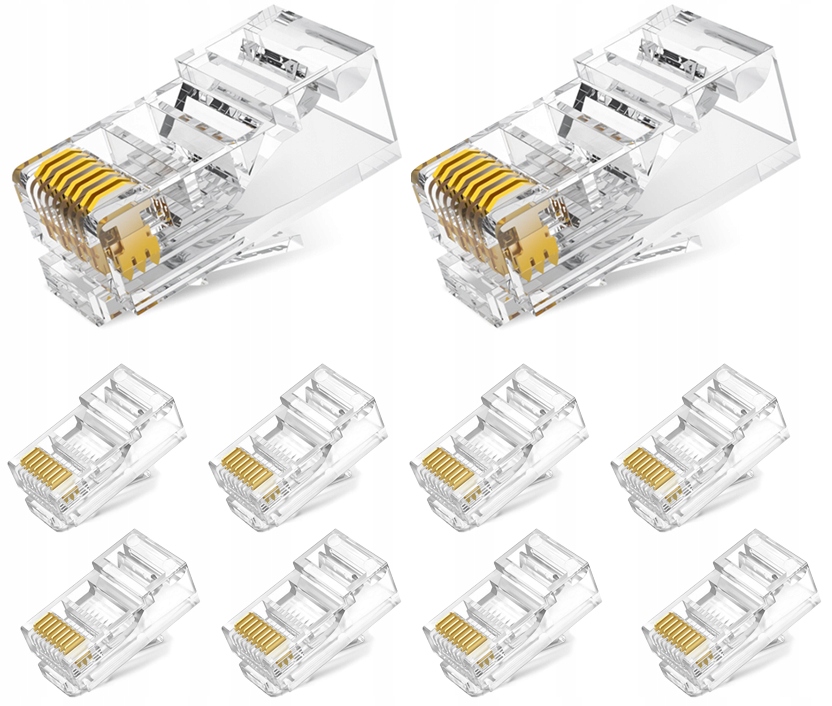 

Wtyk RJ45 Wtyki Końcówki Lan RJ-45 Kat 5 10 sztuk