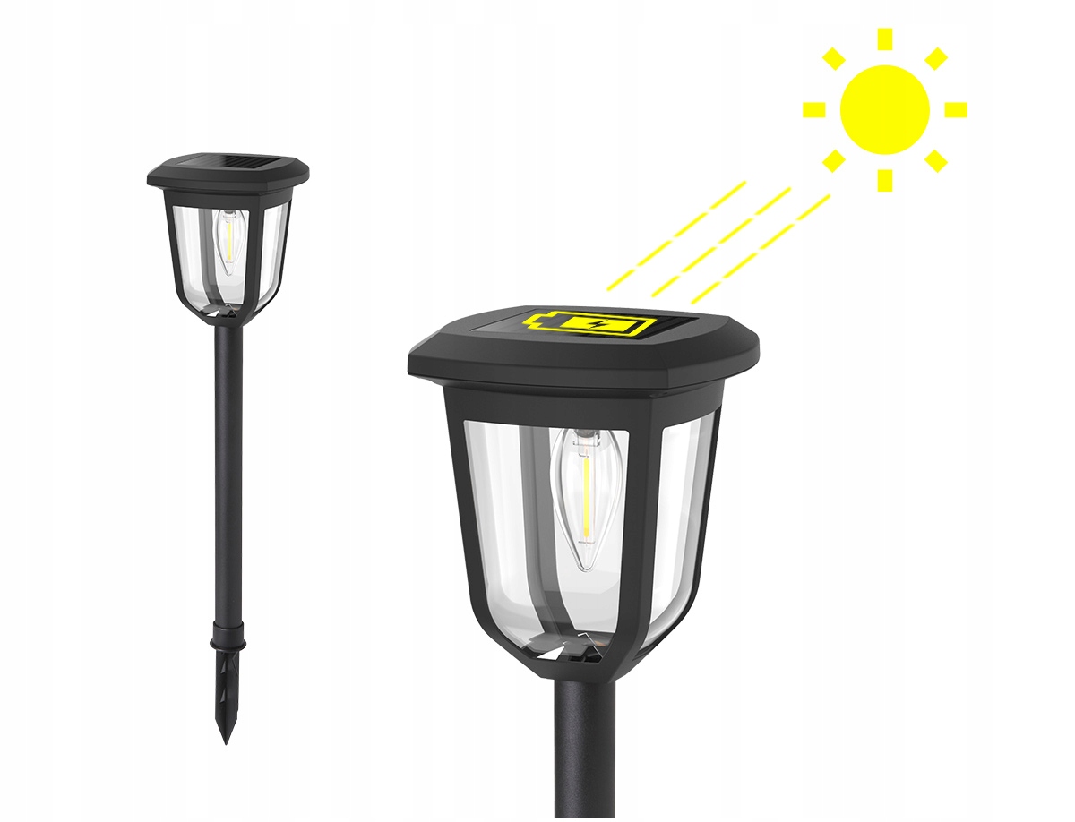 2 szt DUŻA LAMPA SOLARNA OGRODOWA LATARNIA 55cm Marka inna