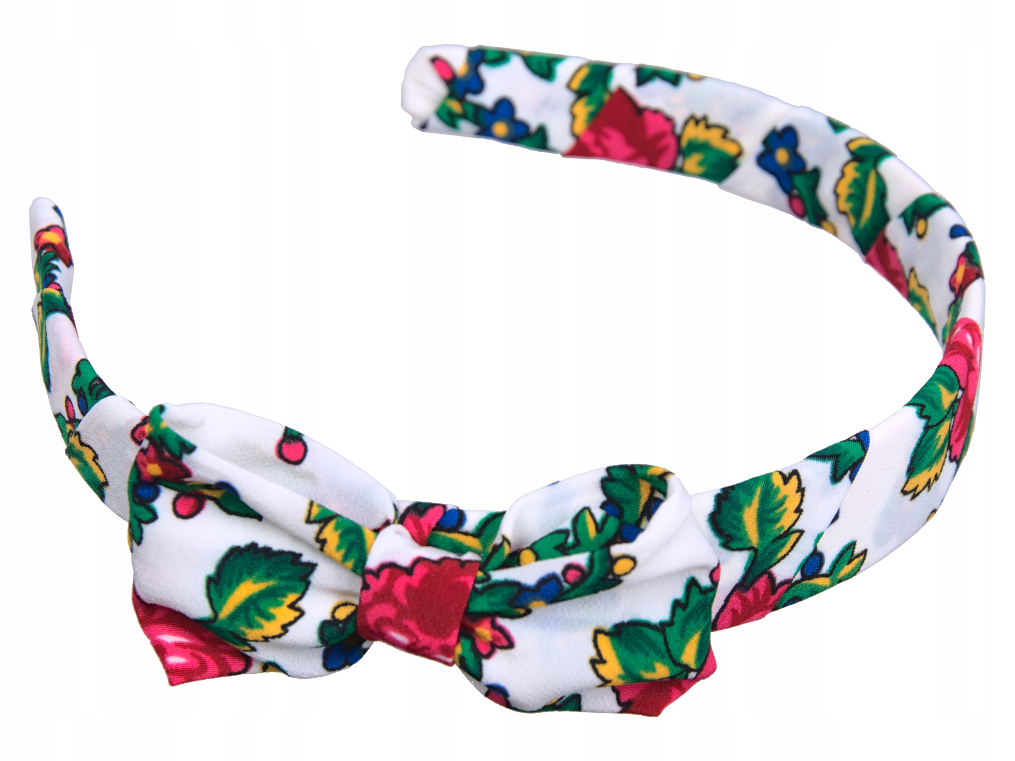 OPASKA do włosów KOKARDA góralska folk biała