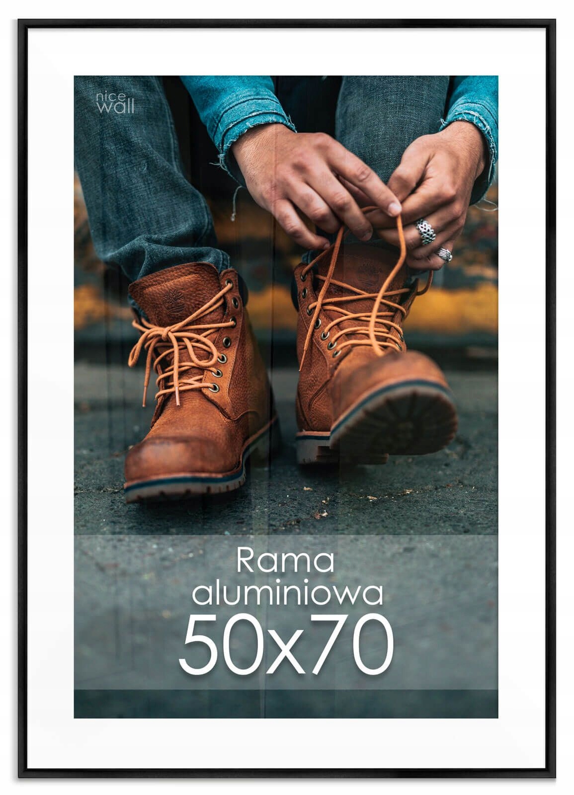 

Ramka na zdjęcia 50x70 cm B2 czarna aluminiowa