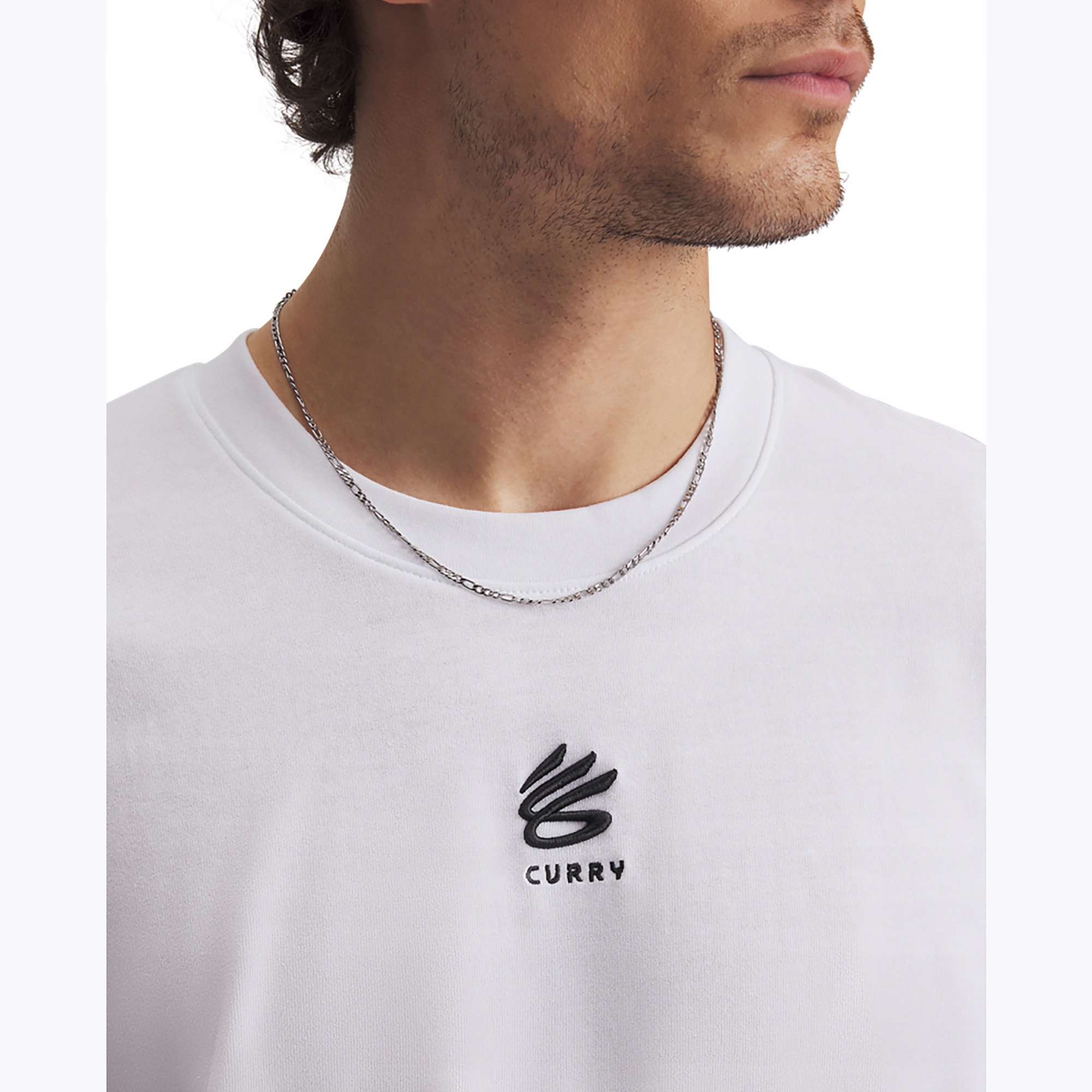 Tričko Under Armour Curry Hvyweight Logo white/black XL