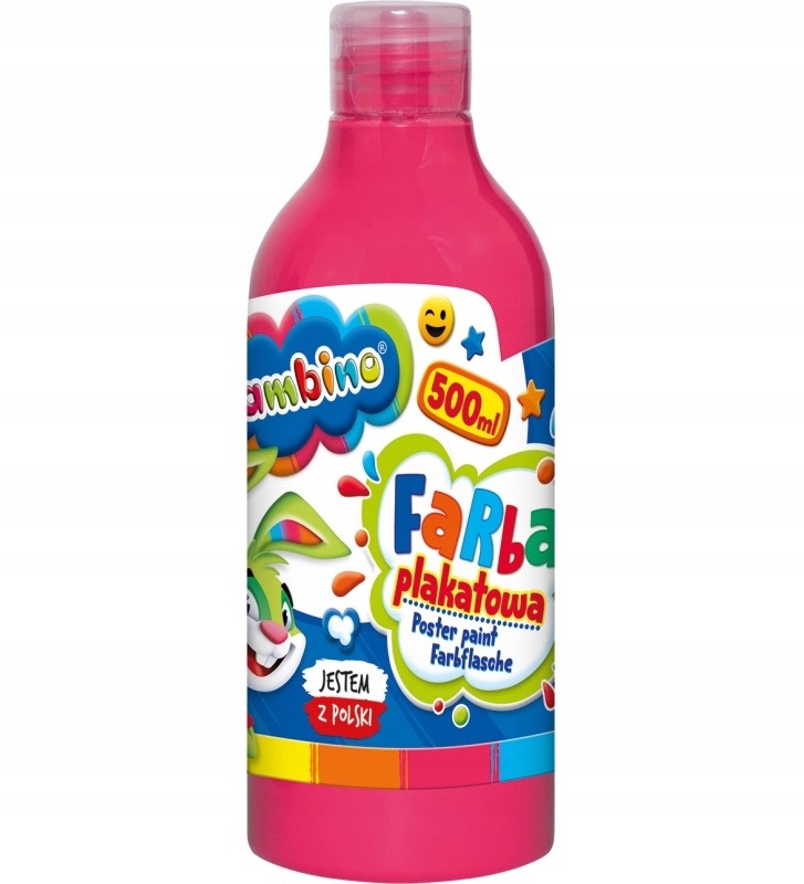 

Farba plakatowa w butelce Bambino 500 ml różowa
