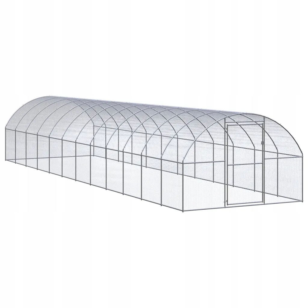 Levně Venkovní klec pro kuřata, 3x12x2 m, ocel galvanizovaná