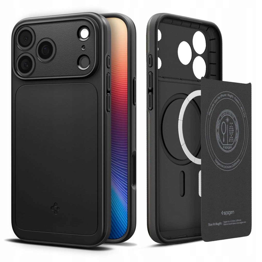 Etui Spigen Thin Fit MagSafe na iPhone 17 Pro czarne