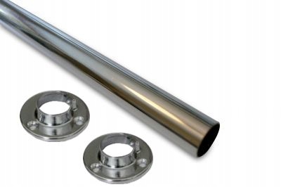 

Drążek meblowy 25mm do szafy 1m 2 rozety chrom