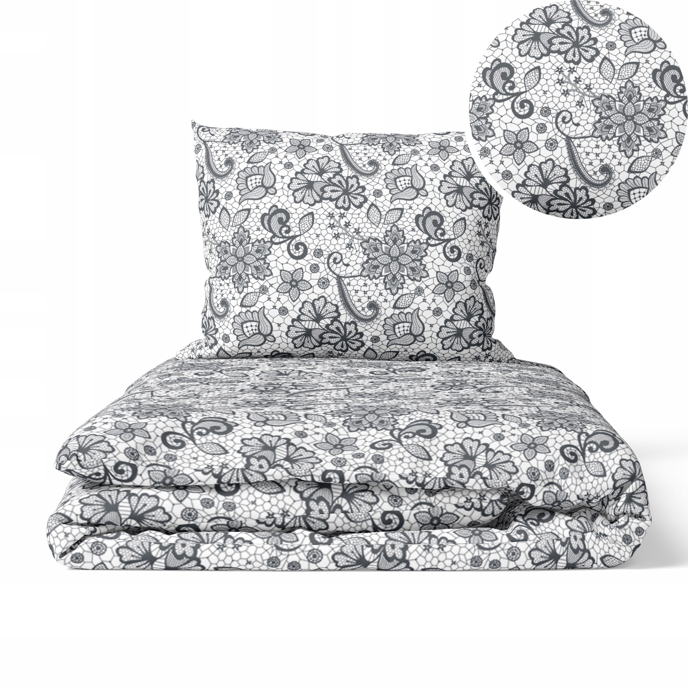 Hotelové Povlečení 160x200 cm 2xPOVLEČENÍ 70x80 Sada Povlečení krajka na