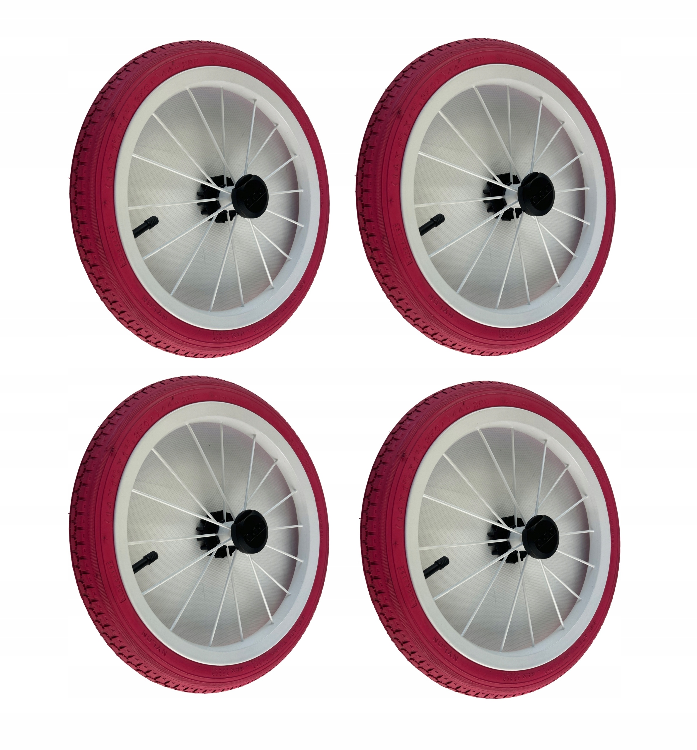 Komplet kół metal 14 cali do wózka dziecięcego