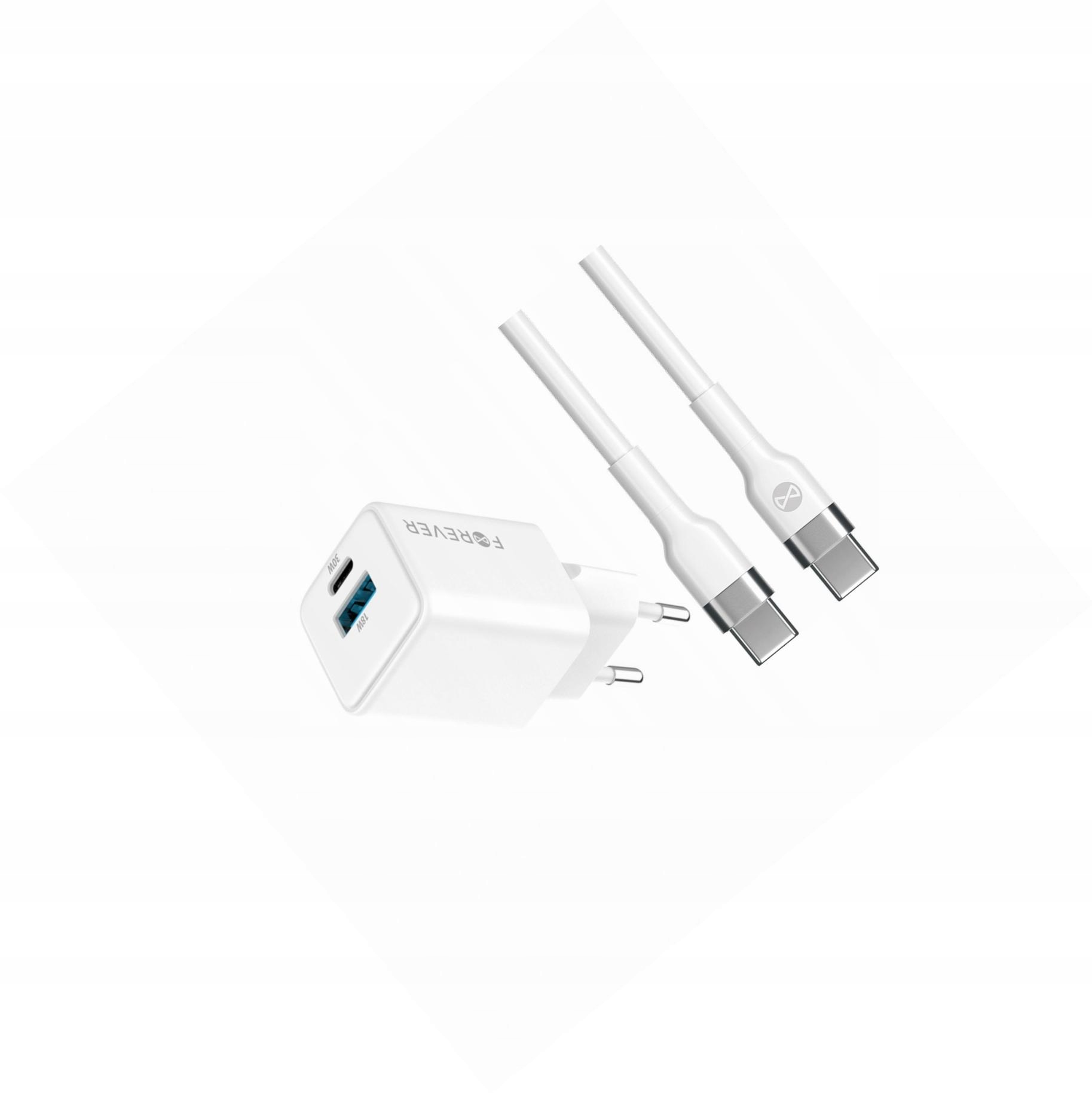 Szybka ładowarka GaN 30W Usb i Usb-c z kablem do Google Pixel 4a 5G