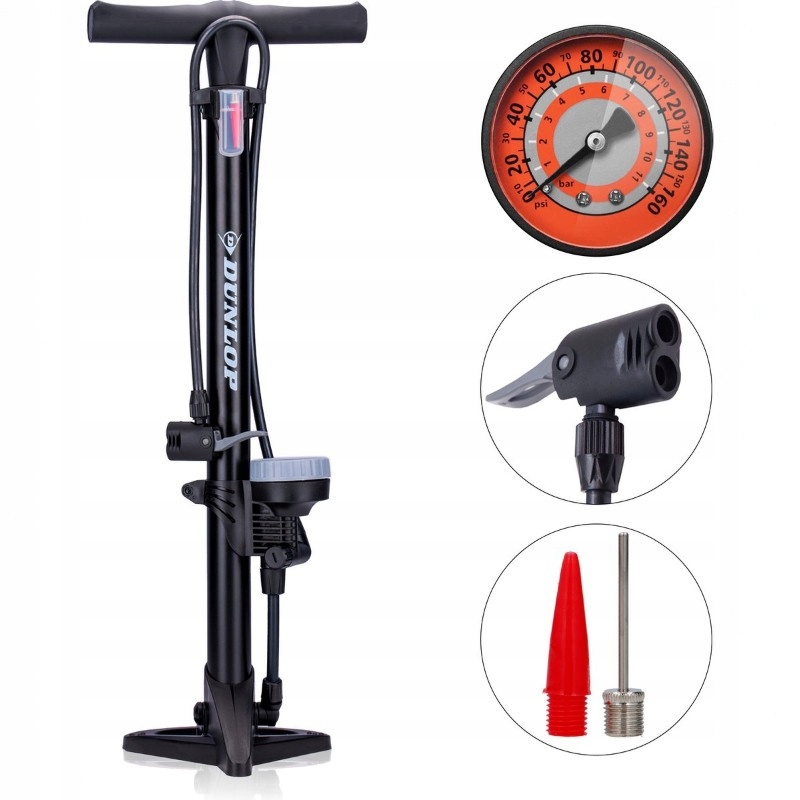 POMPKA ROWEROWA SAMOCHODOWA Z MANOMETREM WARSZTATOWA Dunlop do Materaca