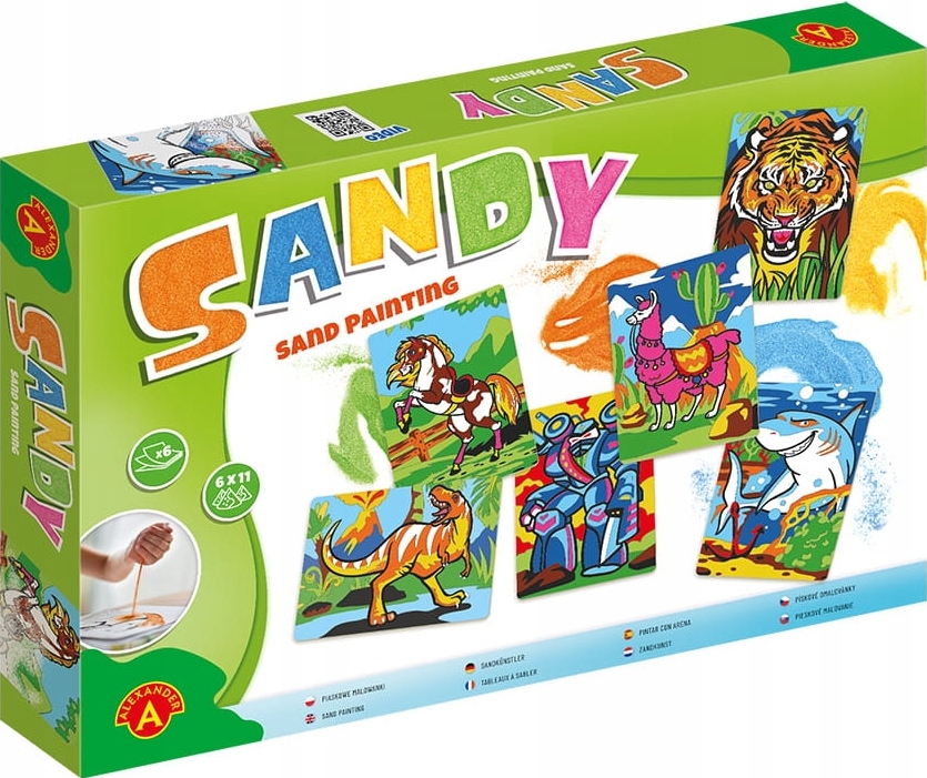 

Sandy Piaskowe Malowanki 6w1 Duży Zestaw 6OBRAZKÓW