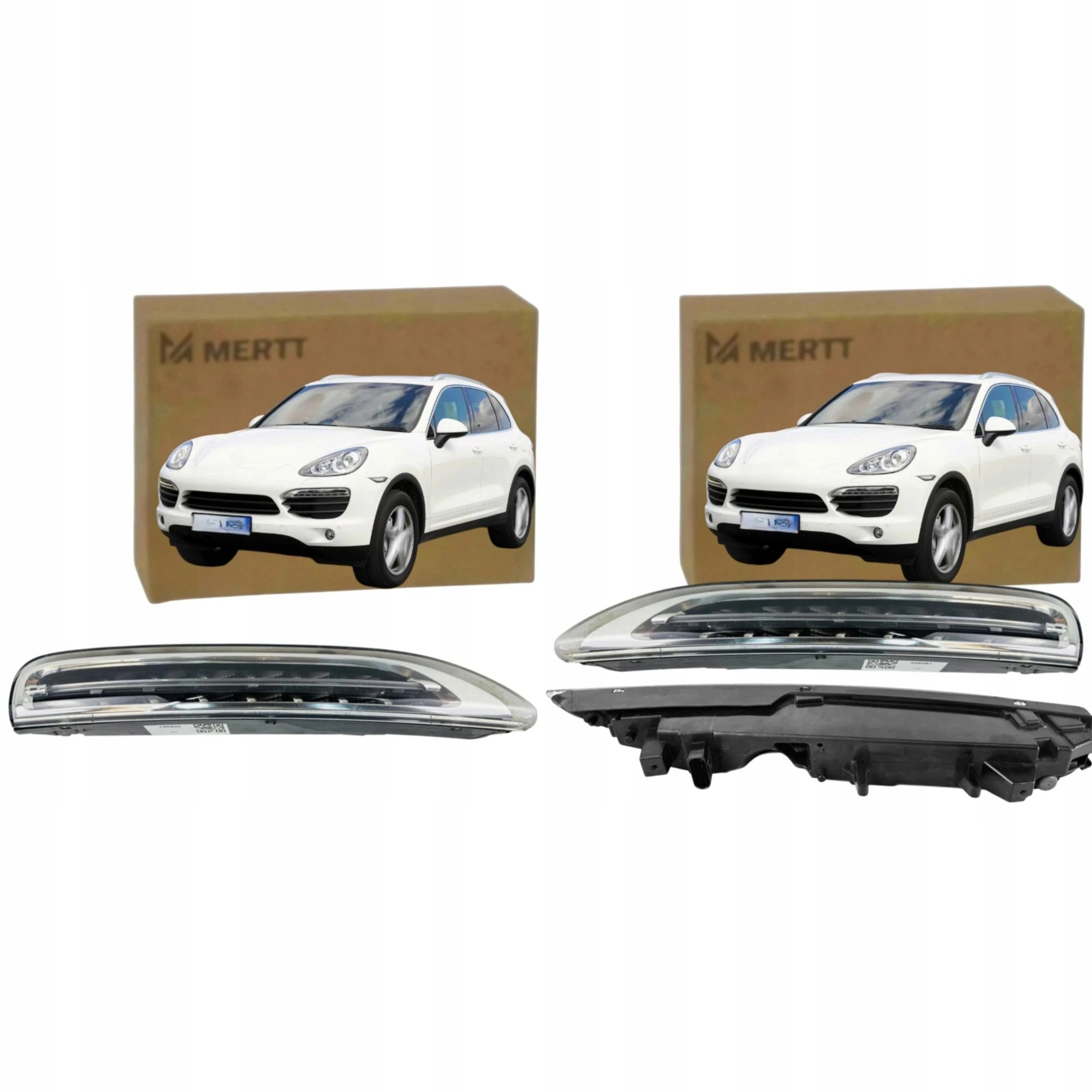 Směrovka Led Blikač Drl Pro Denní Jízdu Porsche Cayenne 10-14 Komplet